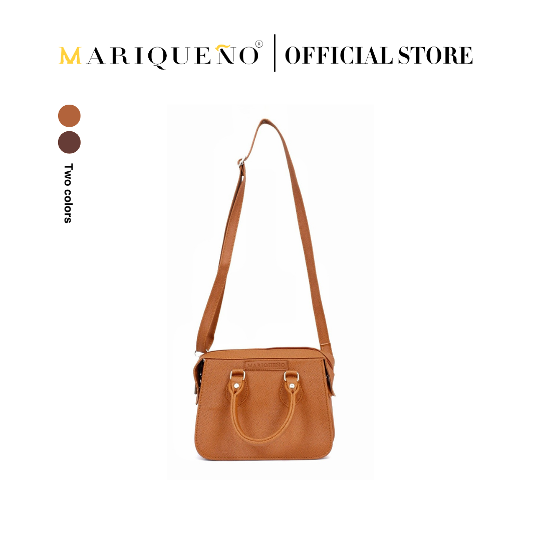 MARGAUX Top Handle Sling Bag in Tan Brown by Mariqueño