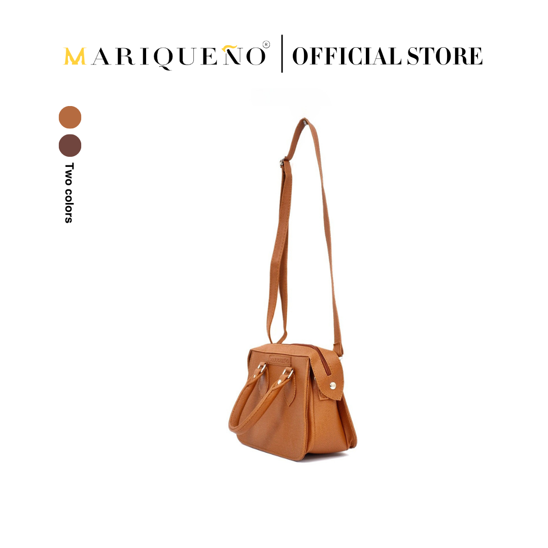 MARGAUX Top Handle Sling Bag in Tan Brown by Mariqueño
