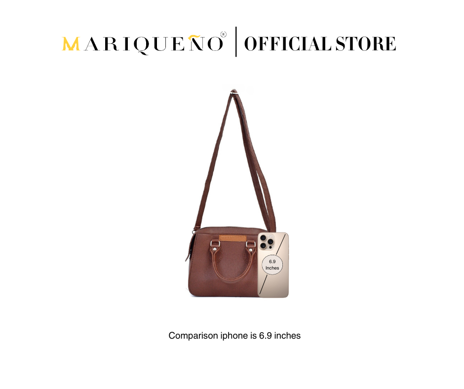 MARGAUX Top Handle Sling Bag in Choco Brown by Mariqueño
