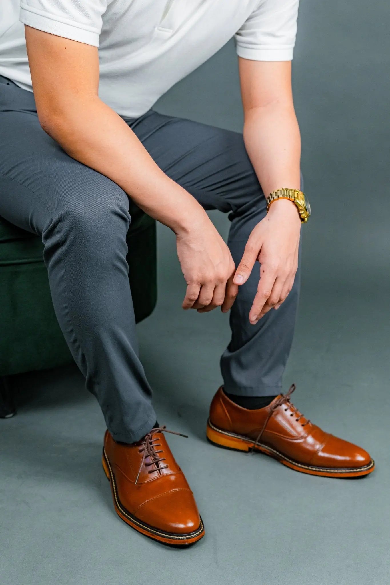 FELIX Cap Toe Plain Oxford - Tan | by Mariqueño ( )
