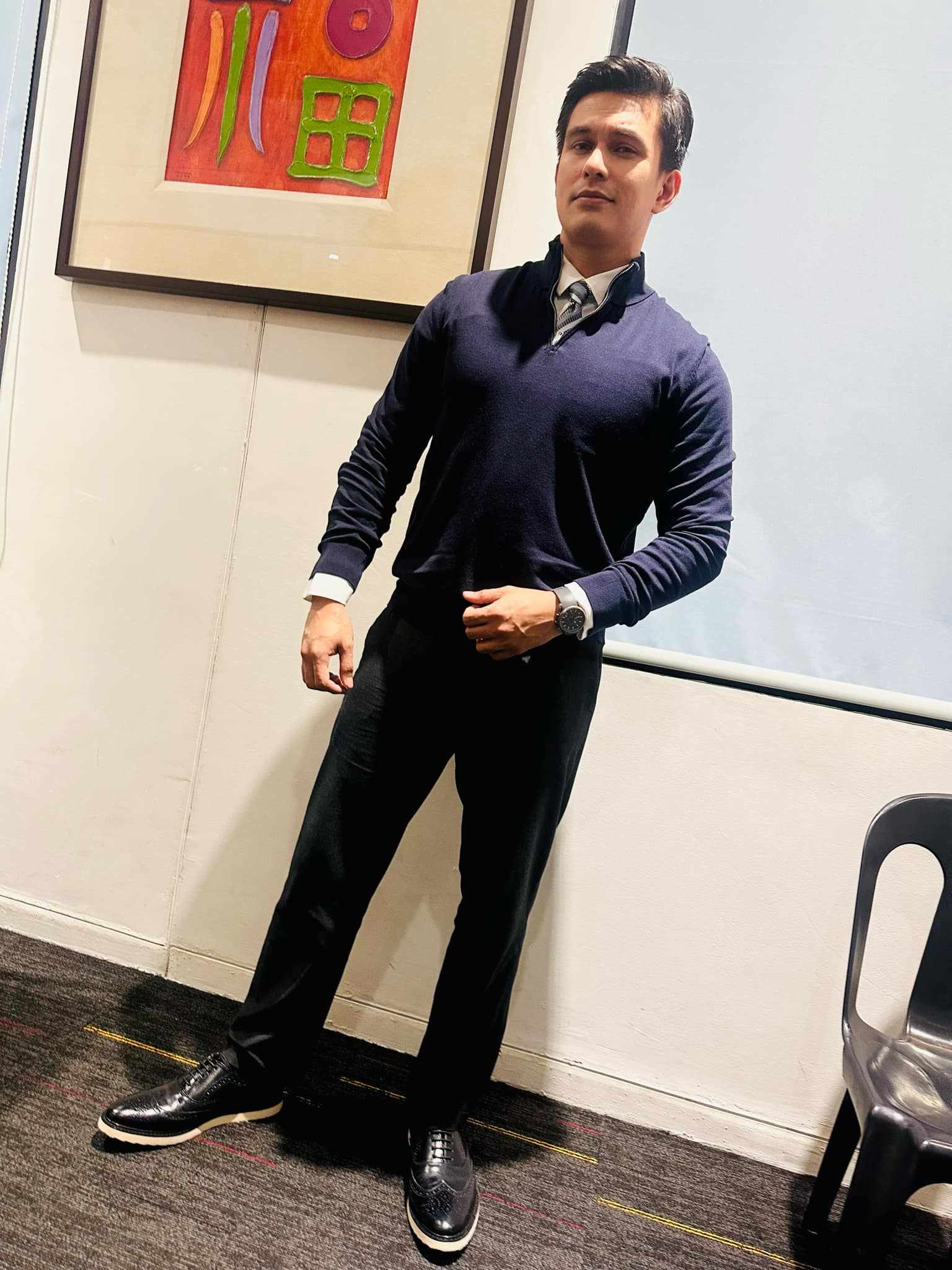 GUEVARRA Wingtip Oxford in Rubber Sole - Black | by Mariqueño ( )