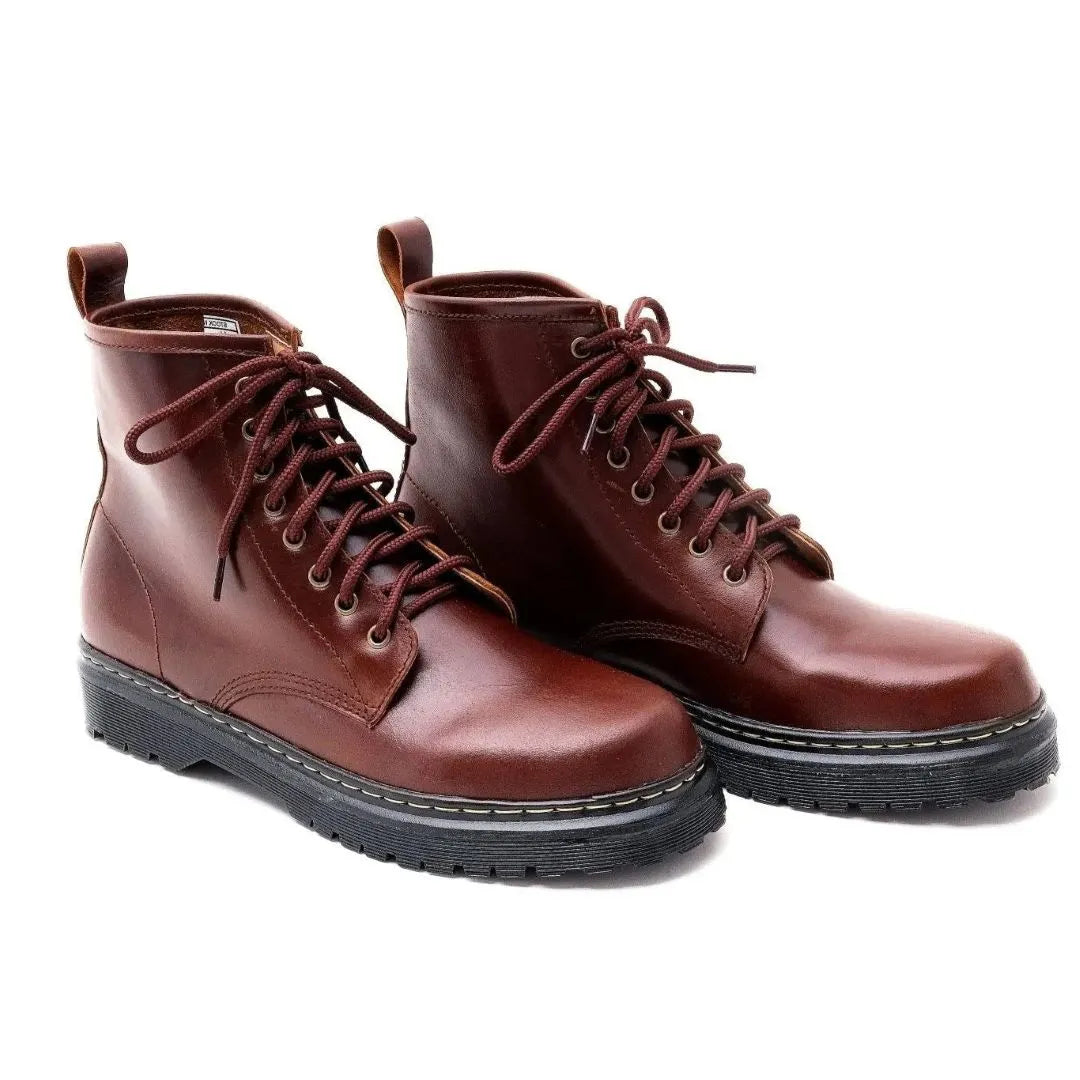 High cut walnut brown boots
#color_walnut