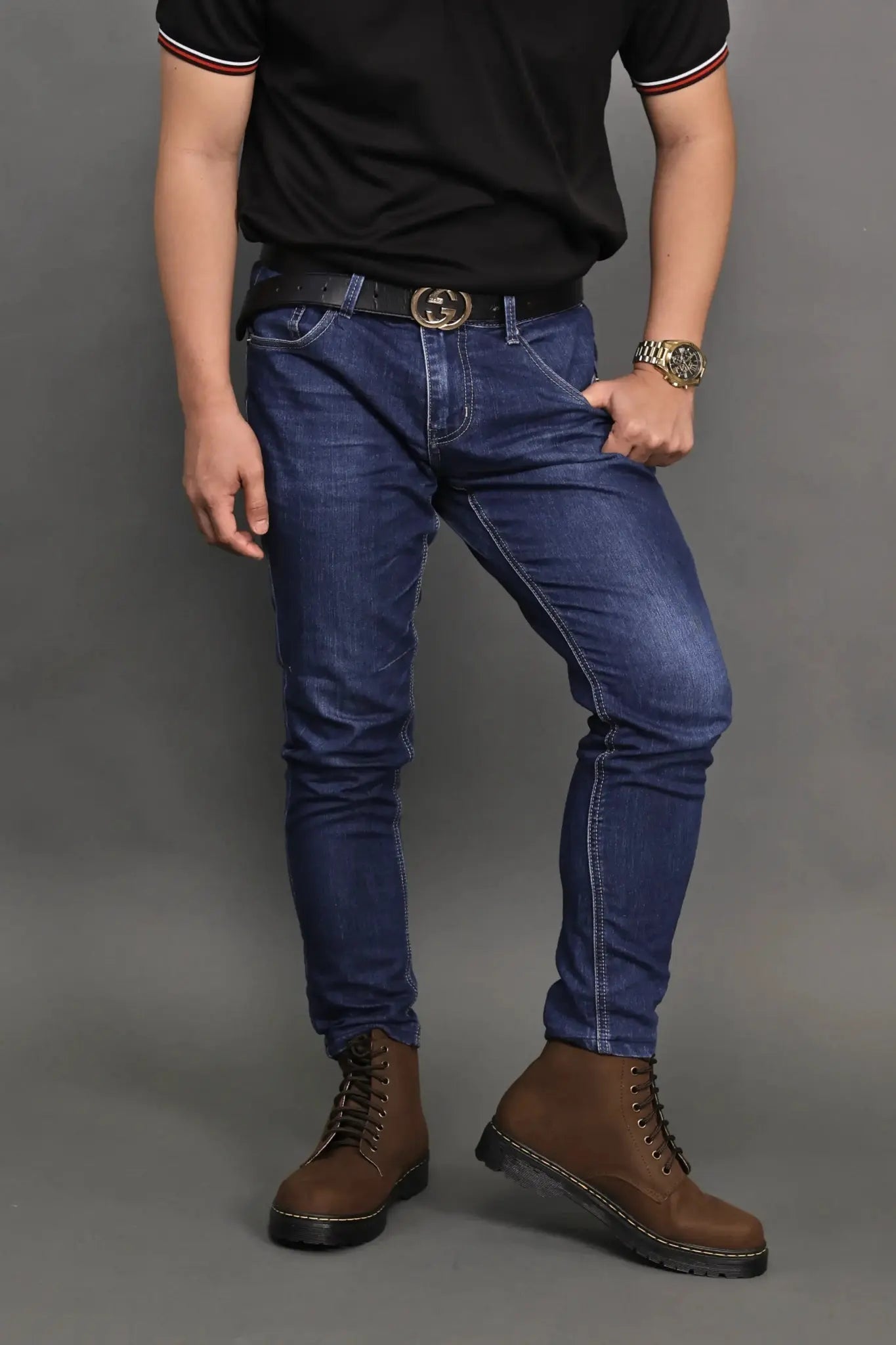 MARCELINO Matted High Cut Leather Riding Boots - Malt Brown | by Mariqueño ( )