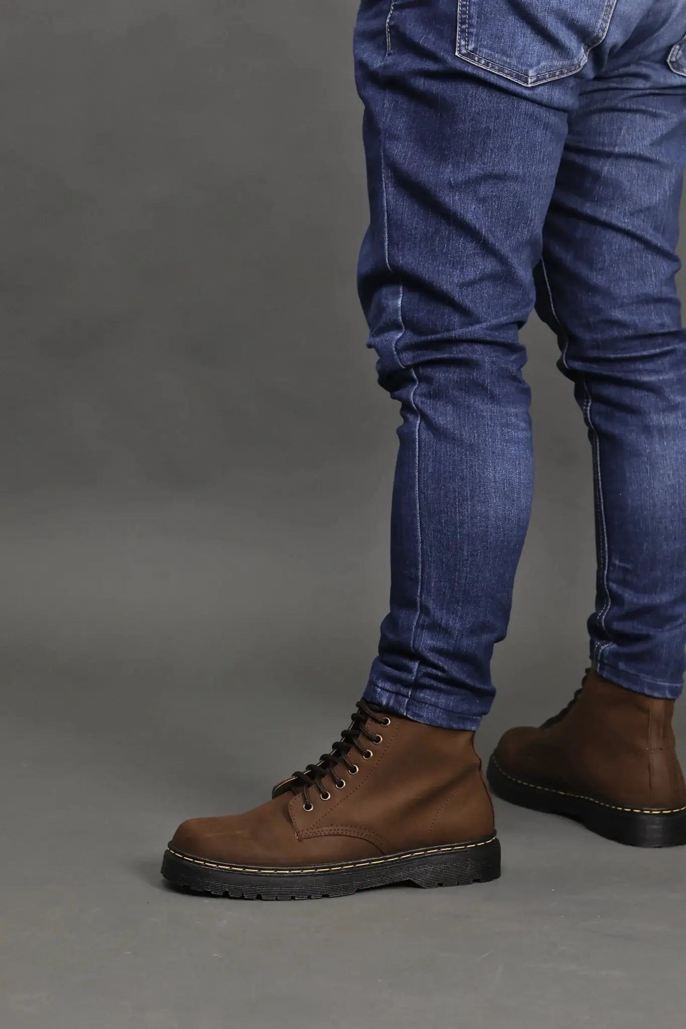 MARCELINO Matted High Cut Leather Riding Boots - Malt Brown | by Mariqueño ( )