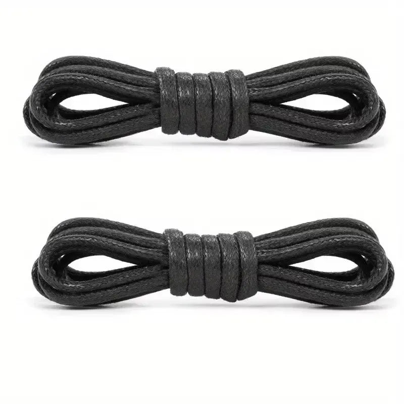 Two pairs of black shoelaces on a white background
#color_black