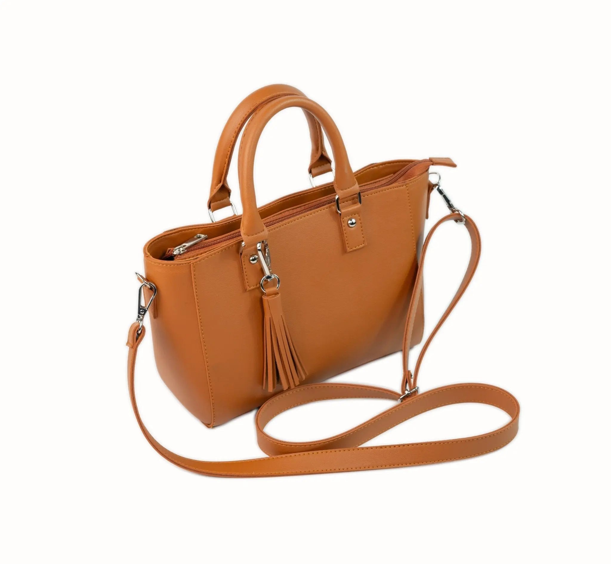 MINERVA Top Handle Sling Bag in Tan Brown - Mariqueño