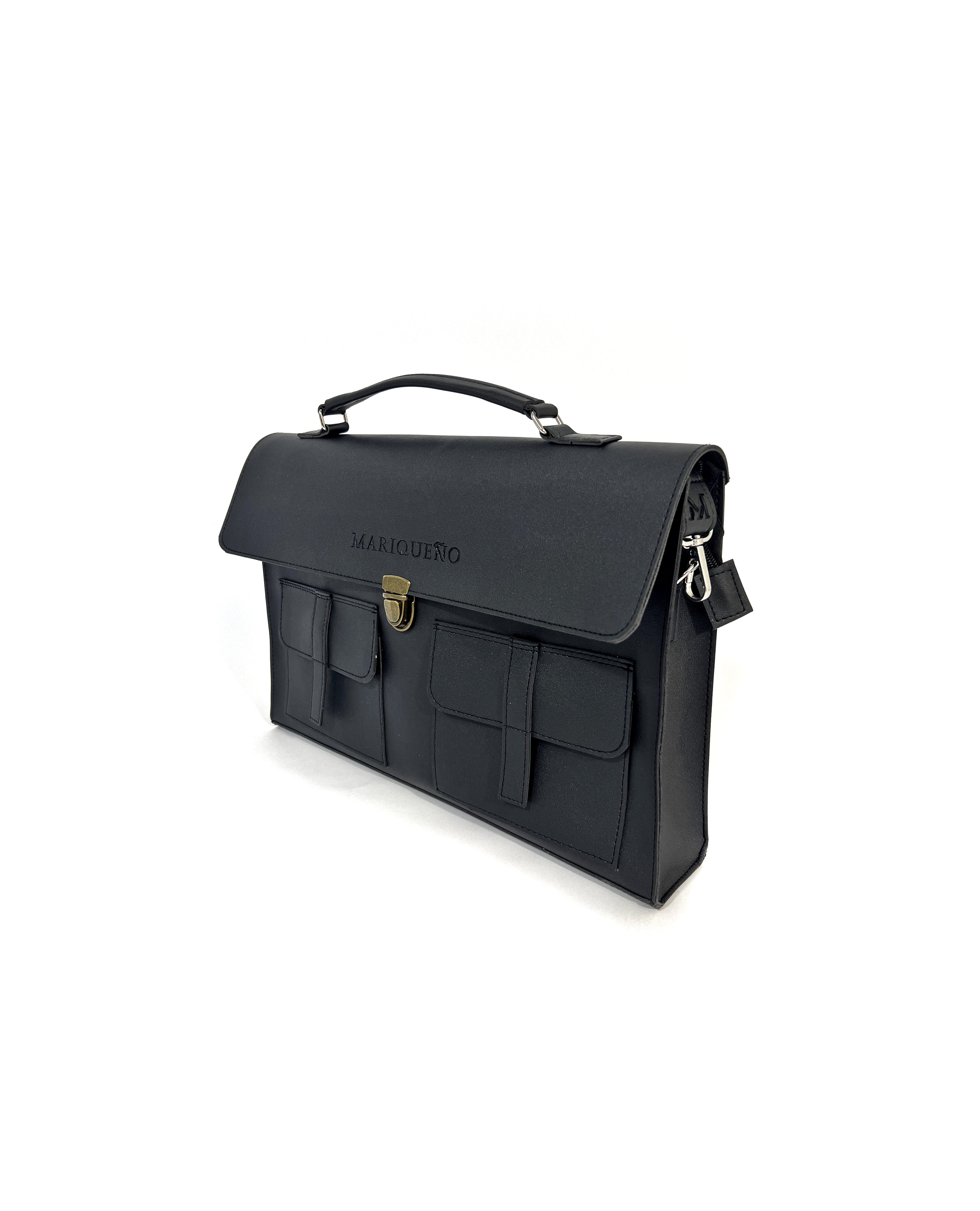 LORENZO Laptop Bag - Black