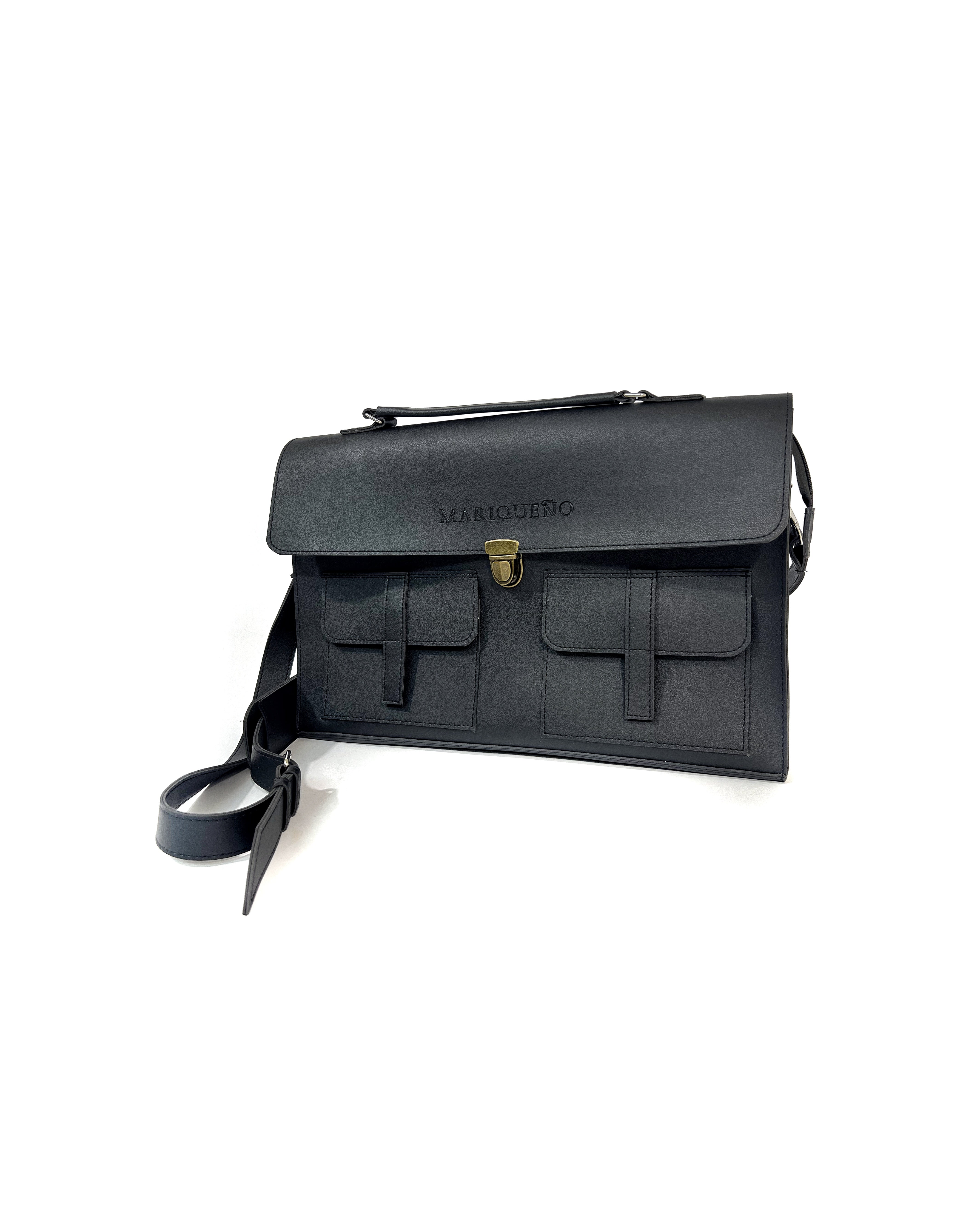 LORENZO Laptop Bag - Black