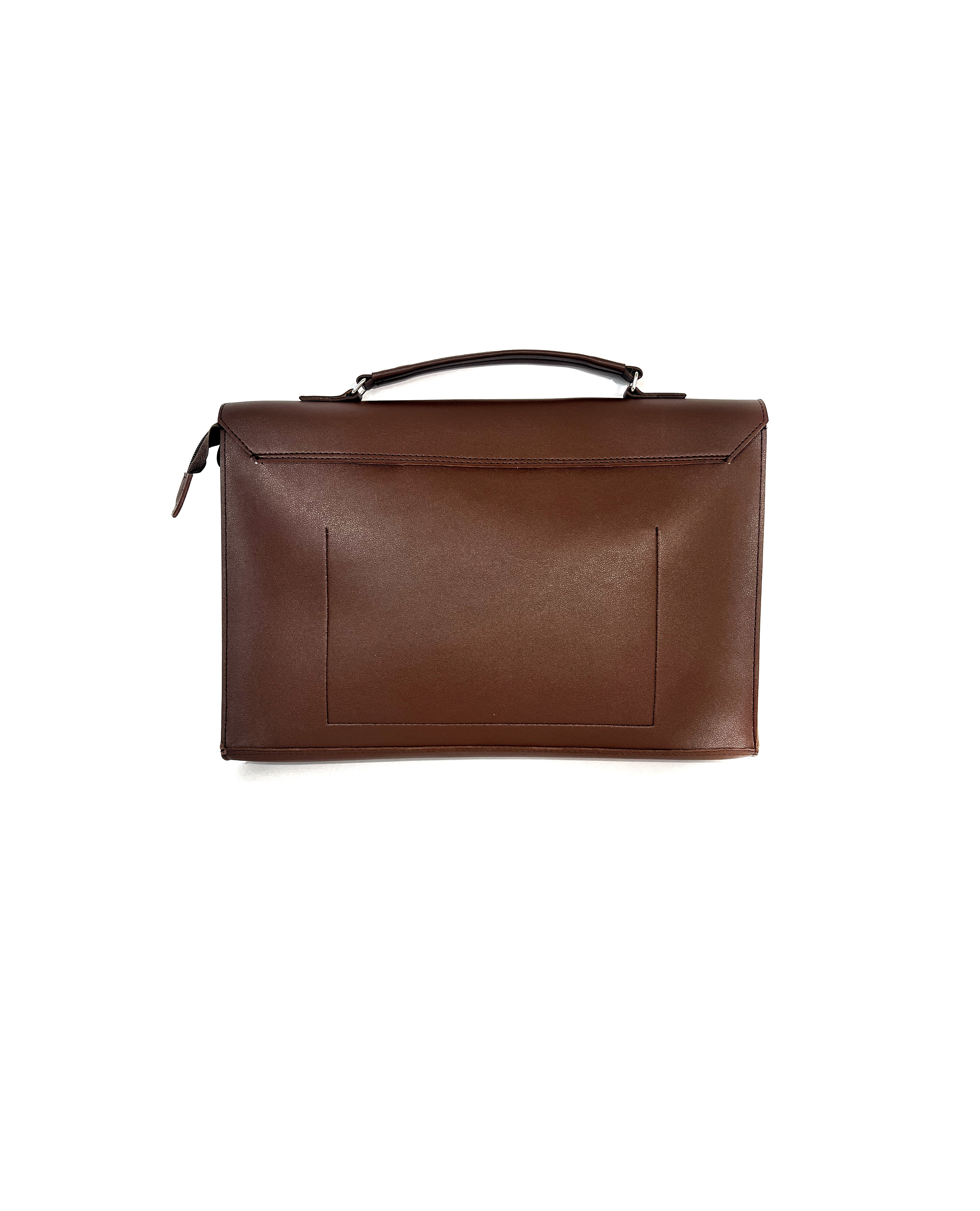 LORENZO Laptop Bag - Walnut