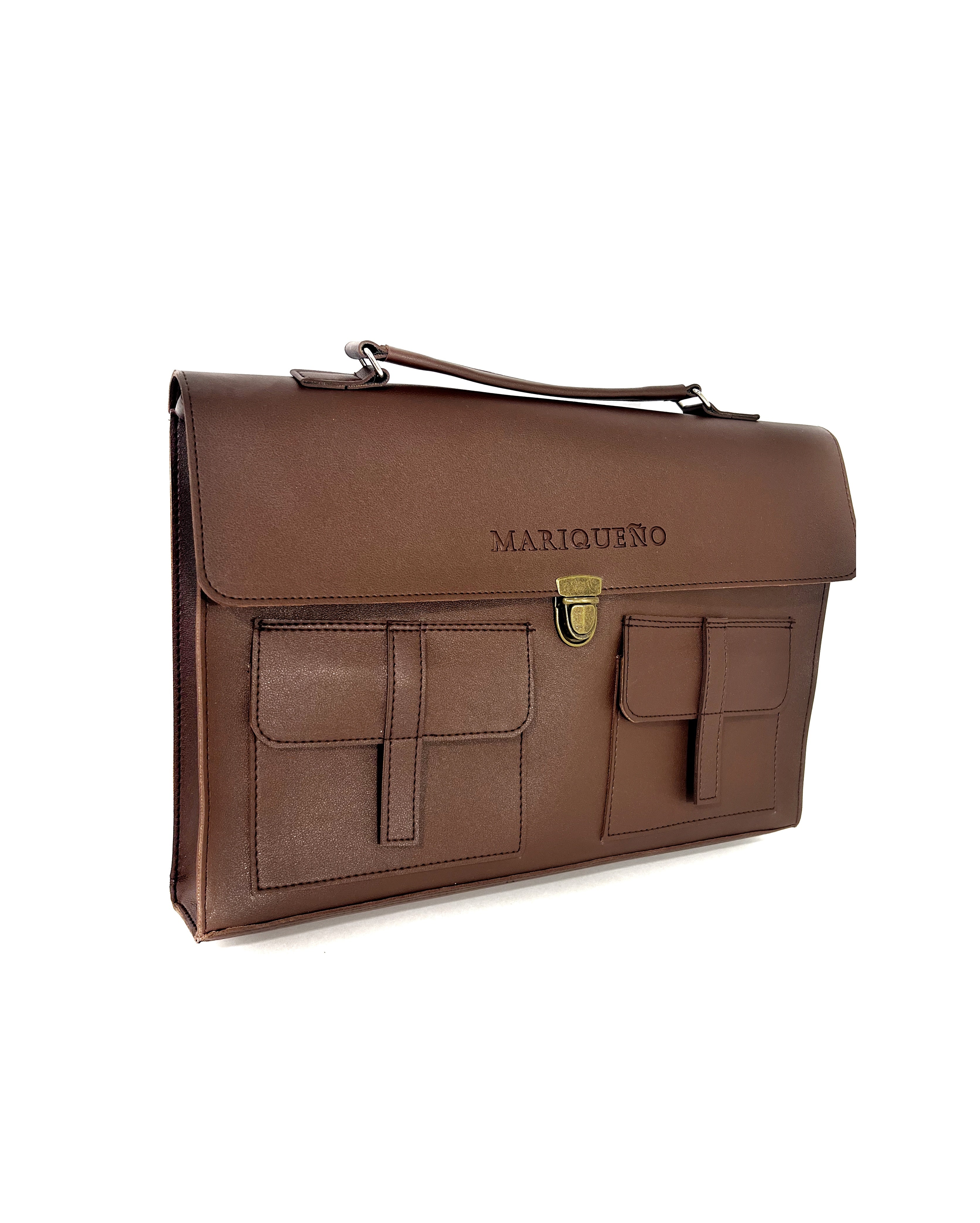 LORENZO Laptop Bag - Walnut