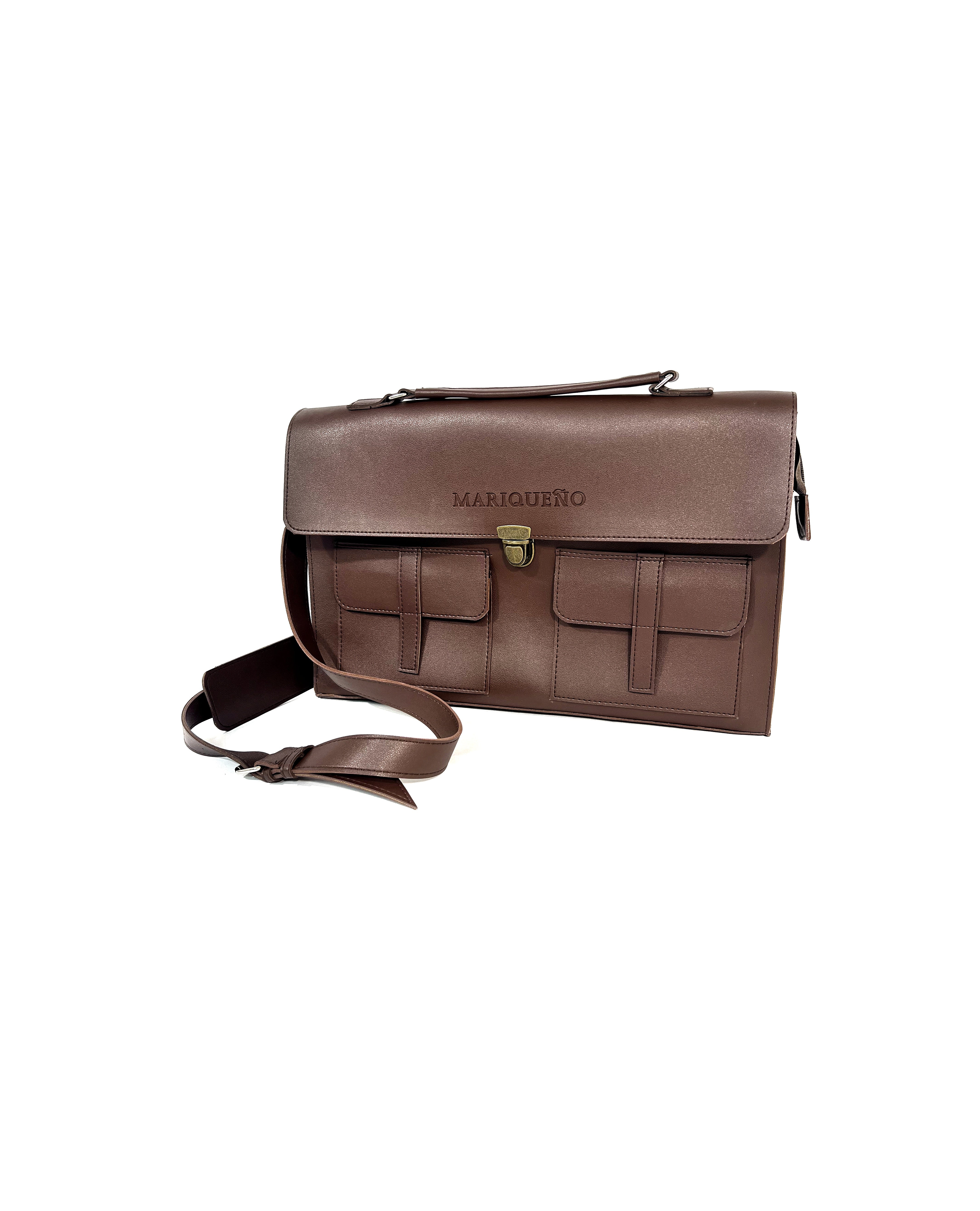 LORENZO Laptop Bag - Walnut