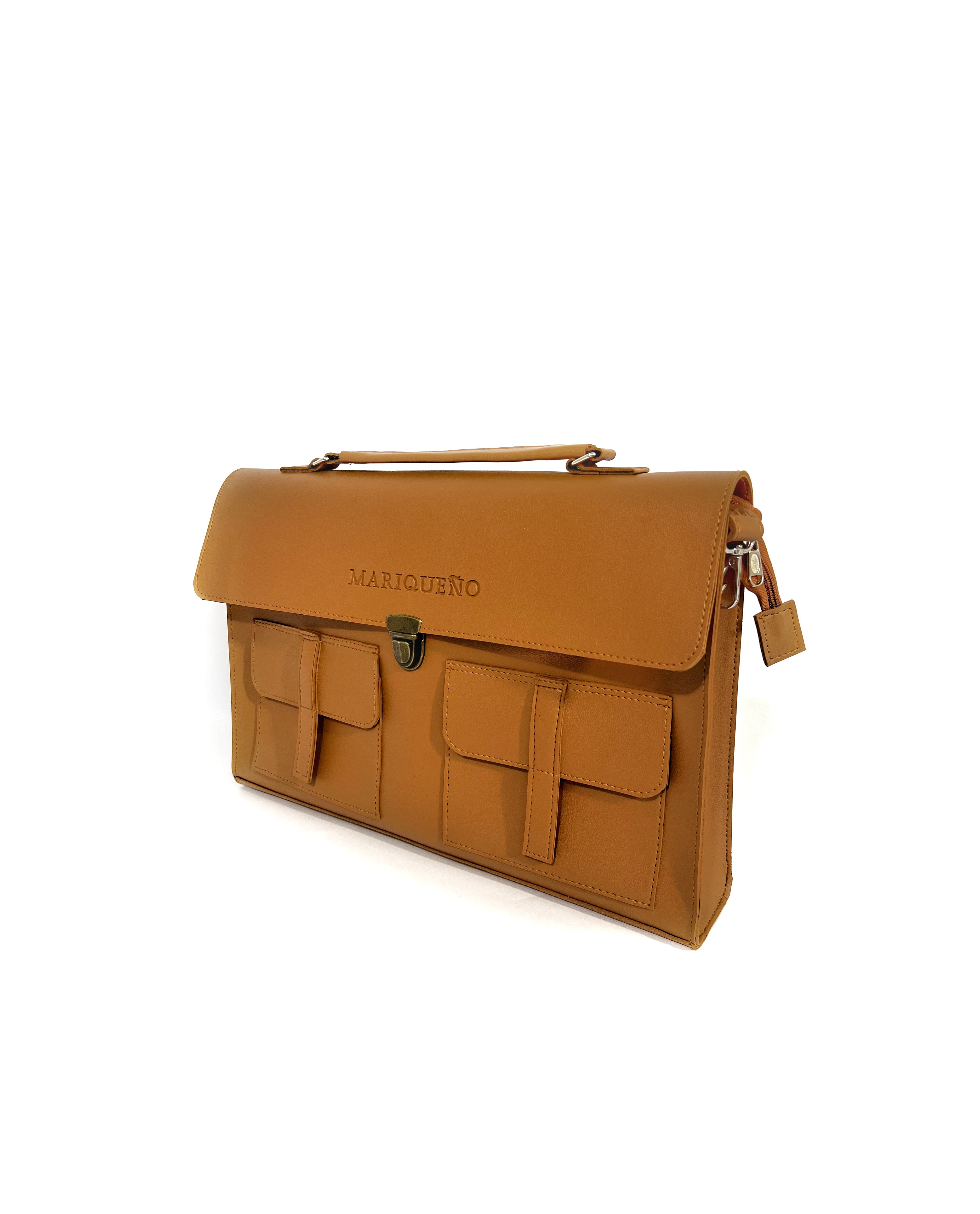 LORENZO Laptop Bag - Tan