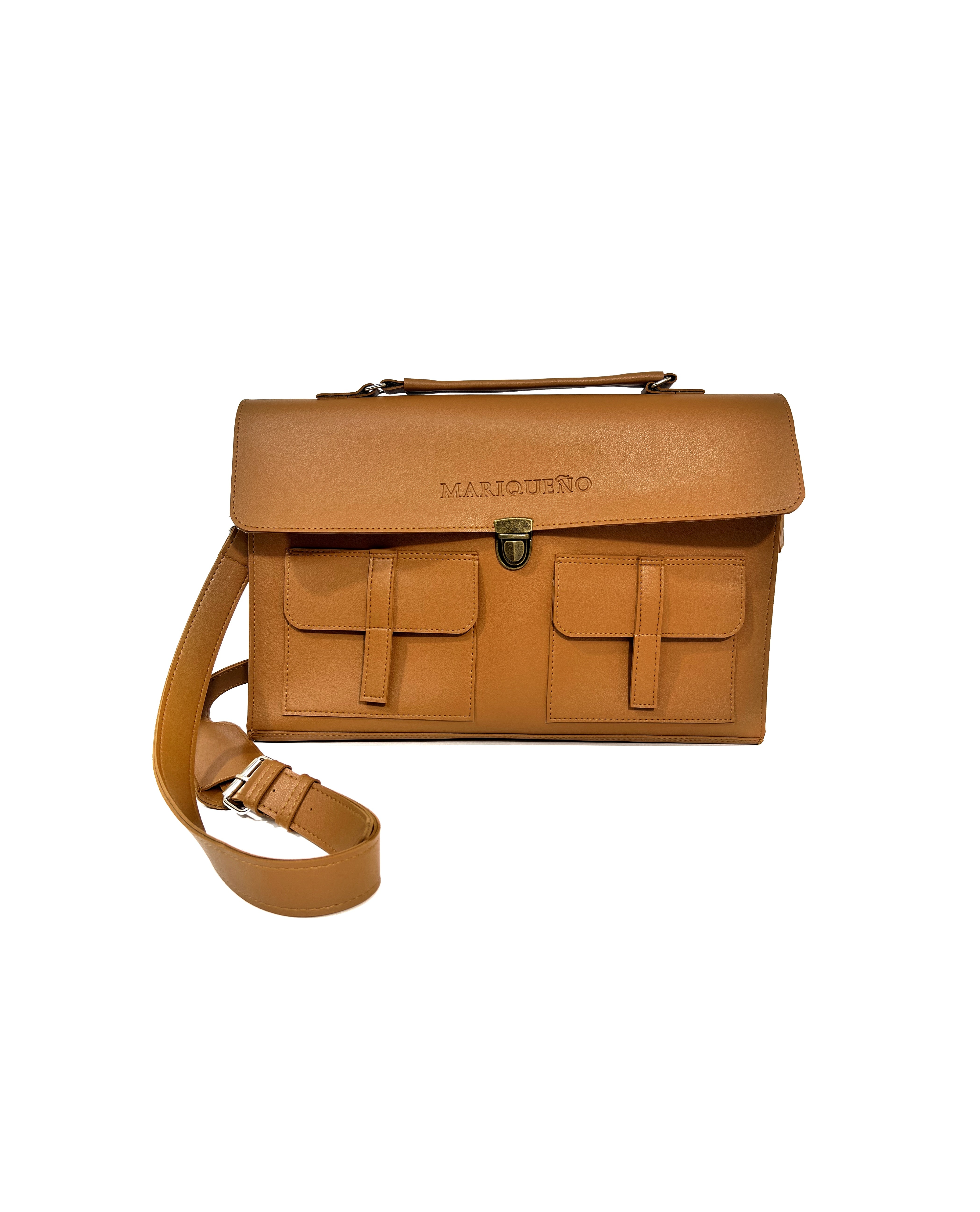 LORENZO Laptop Bag - Tan