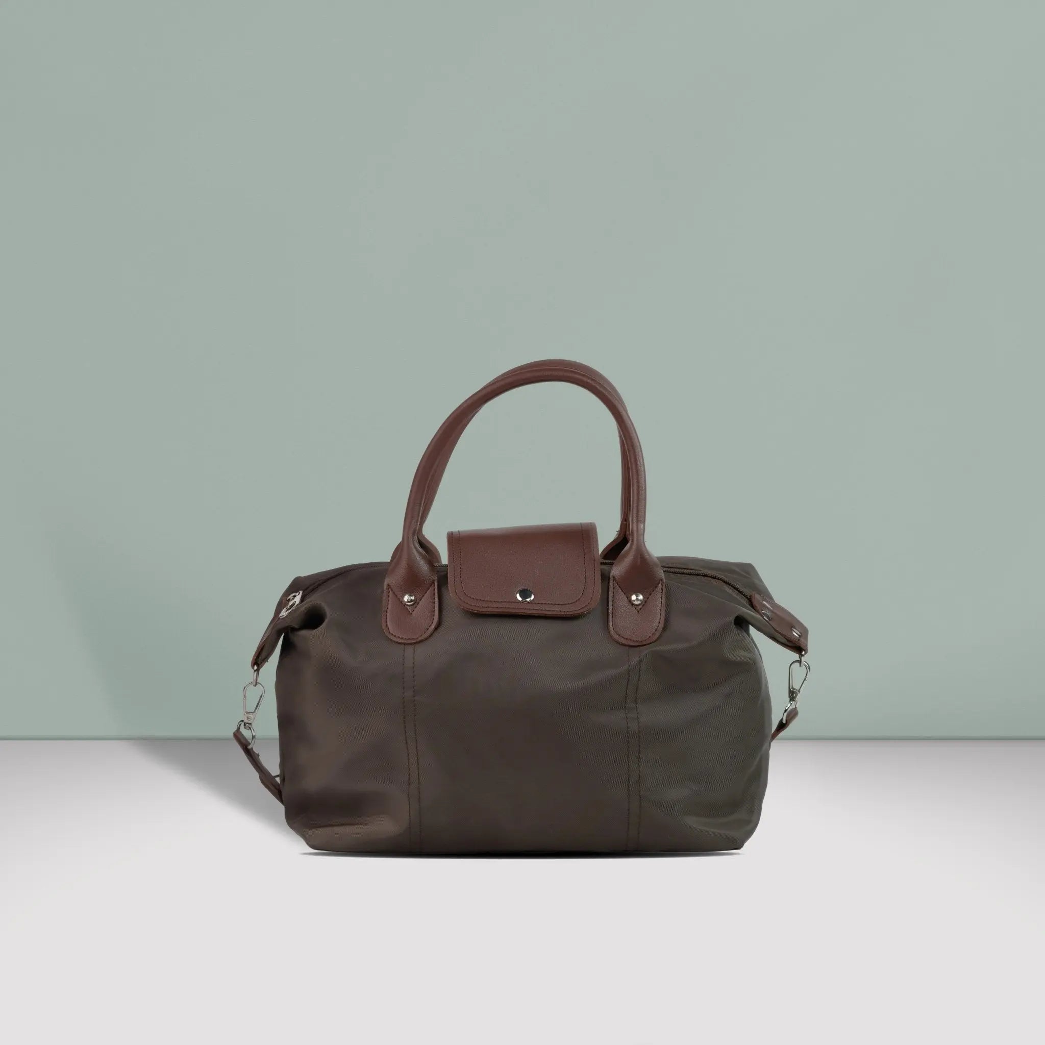 MARTHA Nylon Canvas Tote Bag in Choco Brown - Mariqueño