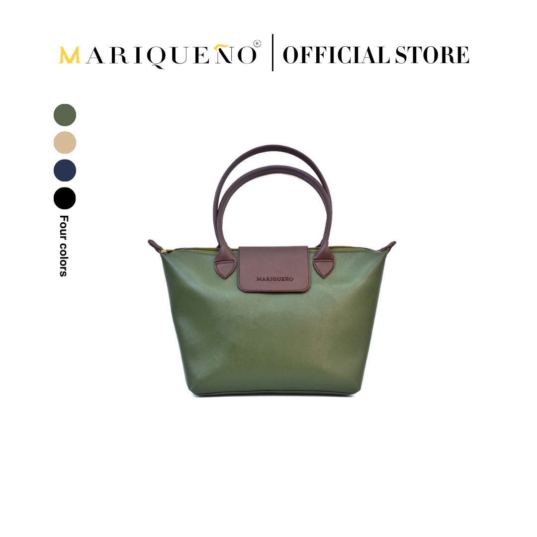 MARTHA Leather Tote Bag in Green
