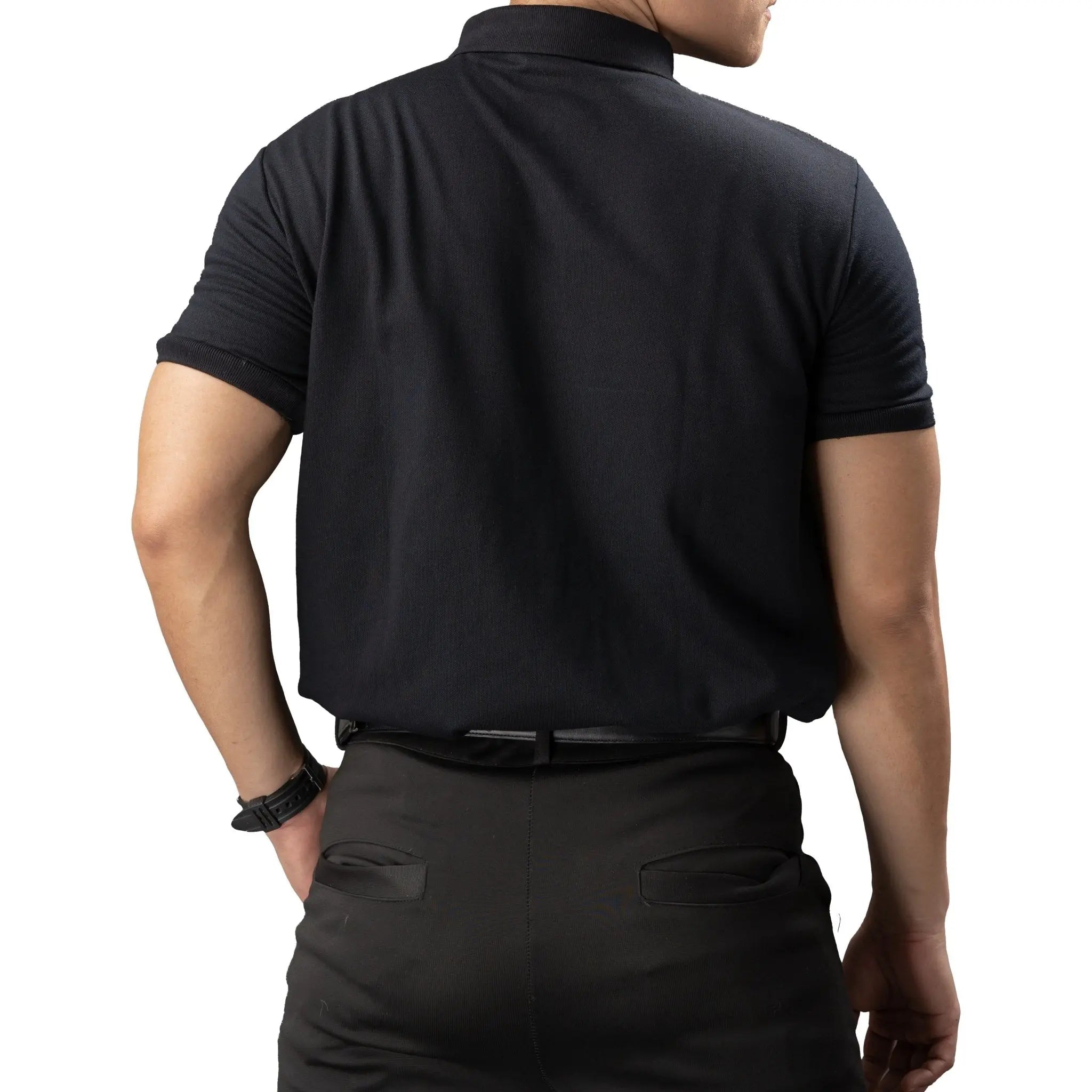 FLEXFIT Series Men's Polo - Black - Mariqueño