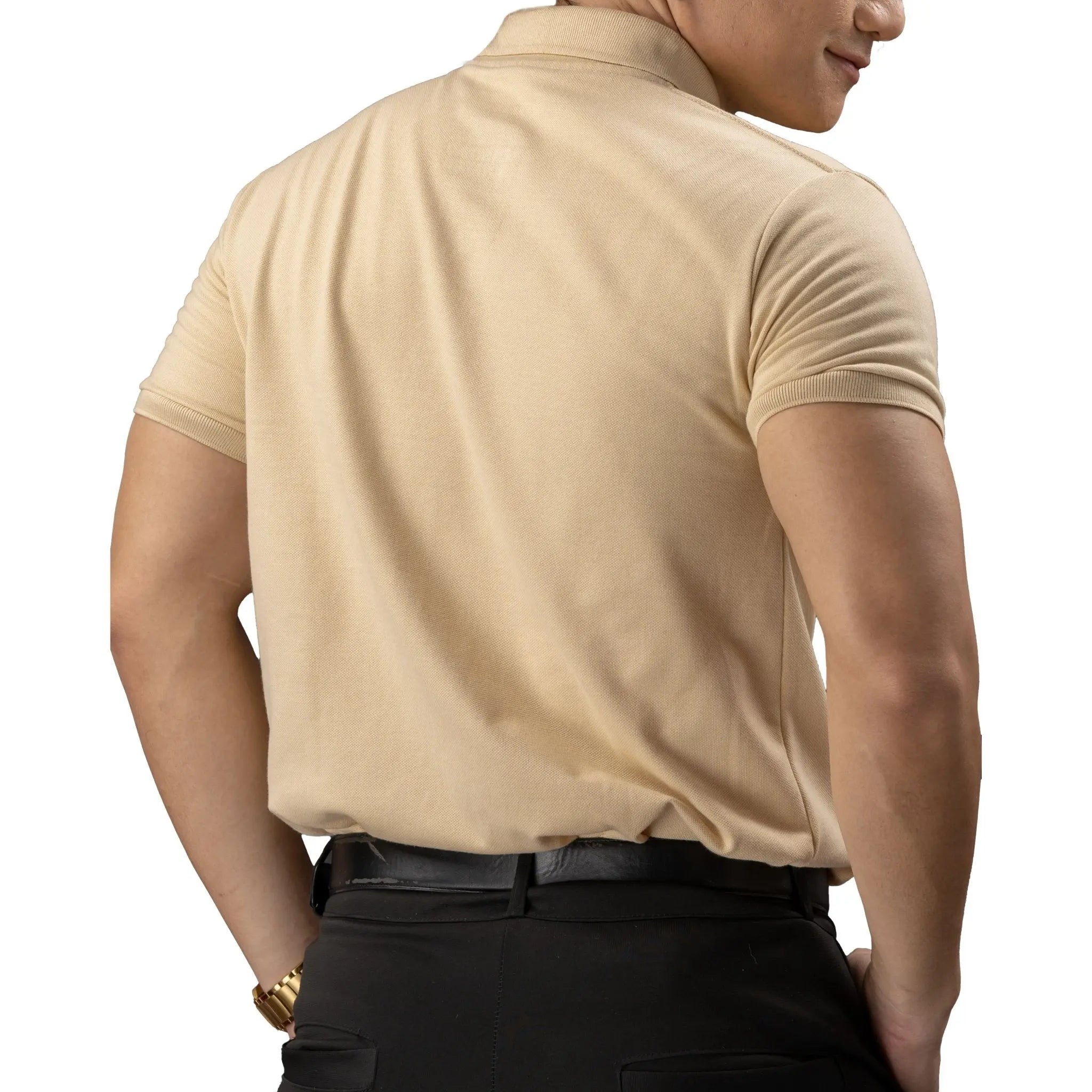 FLEXFIT Series Men's Polo - Cream - Mariqueño