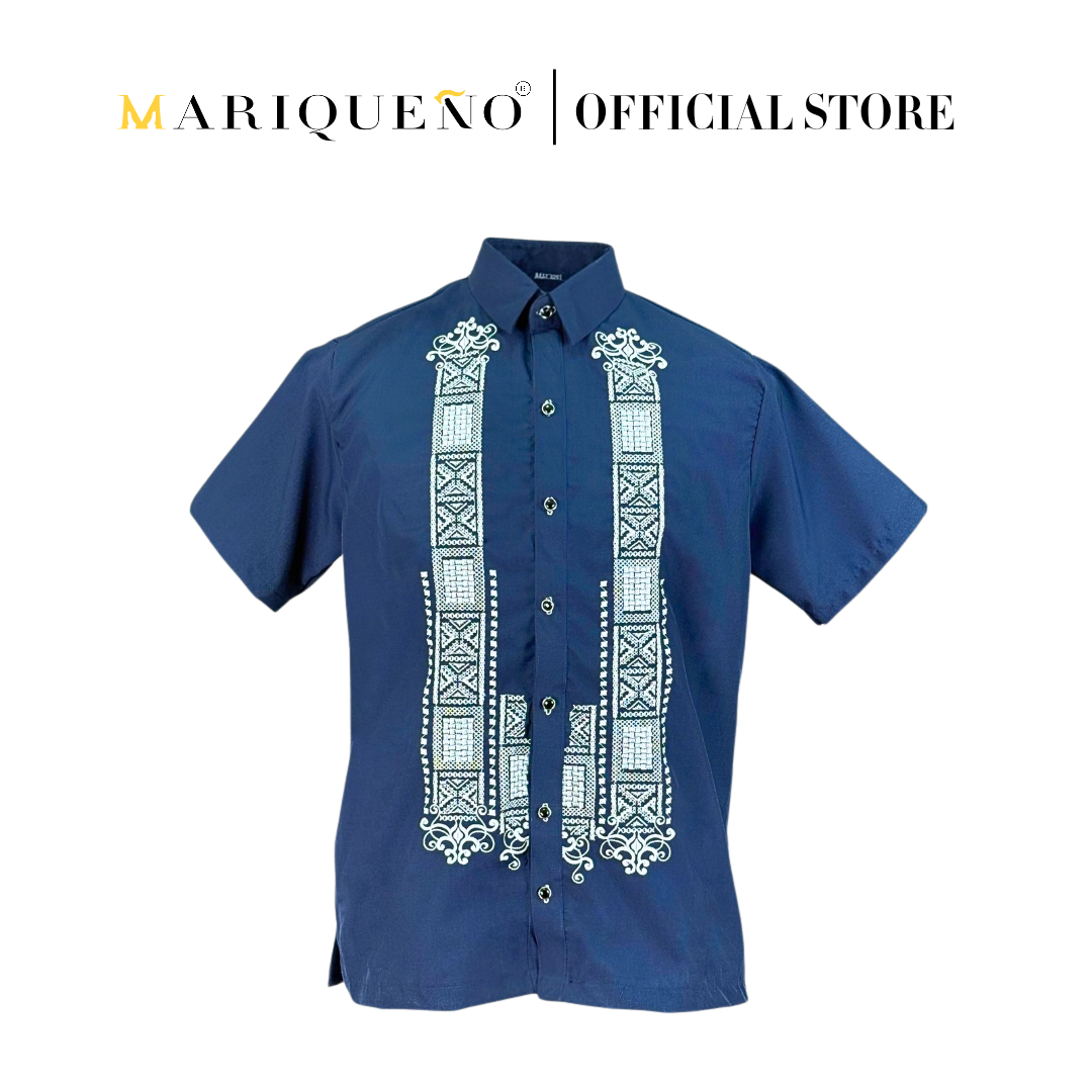 Men's Hugo GUEVARRA Office Barong Tagalog in Navy Blue
