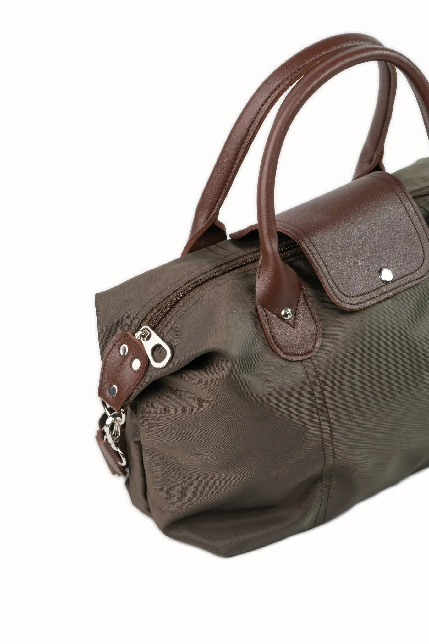 MARTHA Nylon Canvas Tote Bag in Choco Brown - Mariqueño