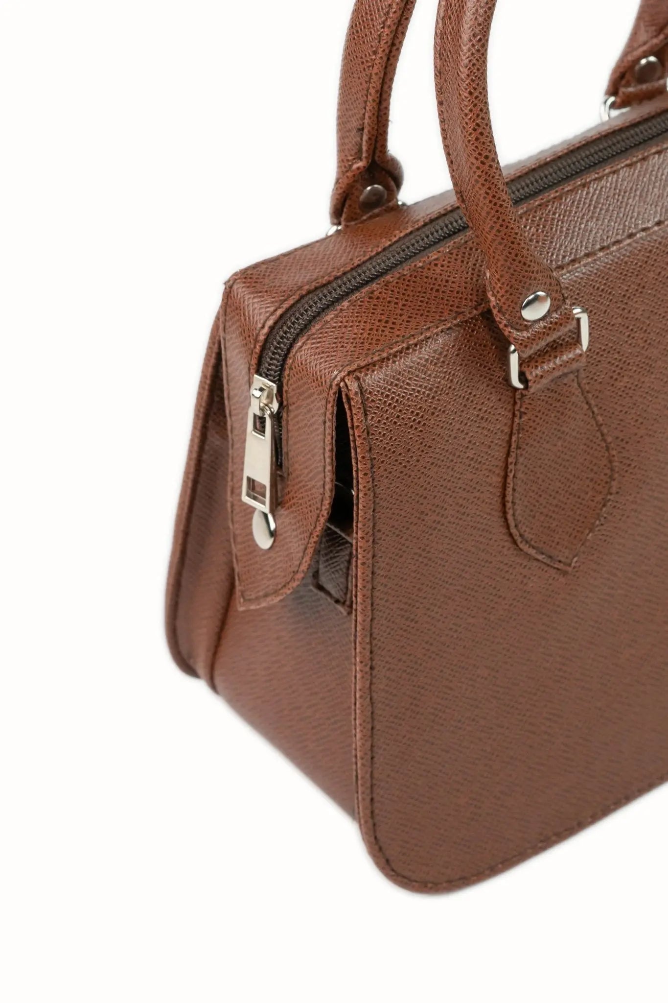 MARGAUX Top Handle Sling Bag in Choco Brown - Mariqueño