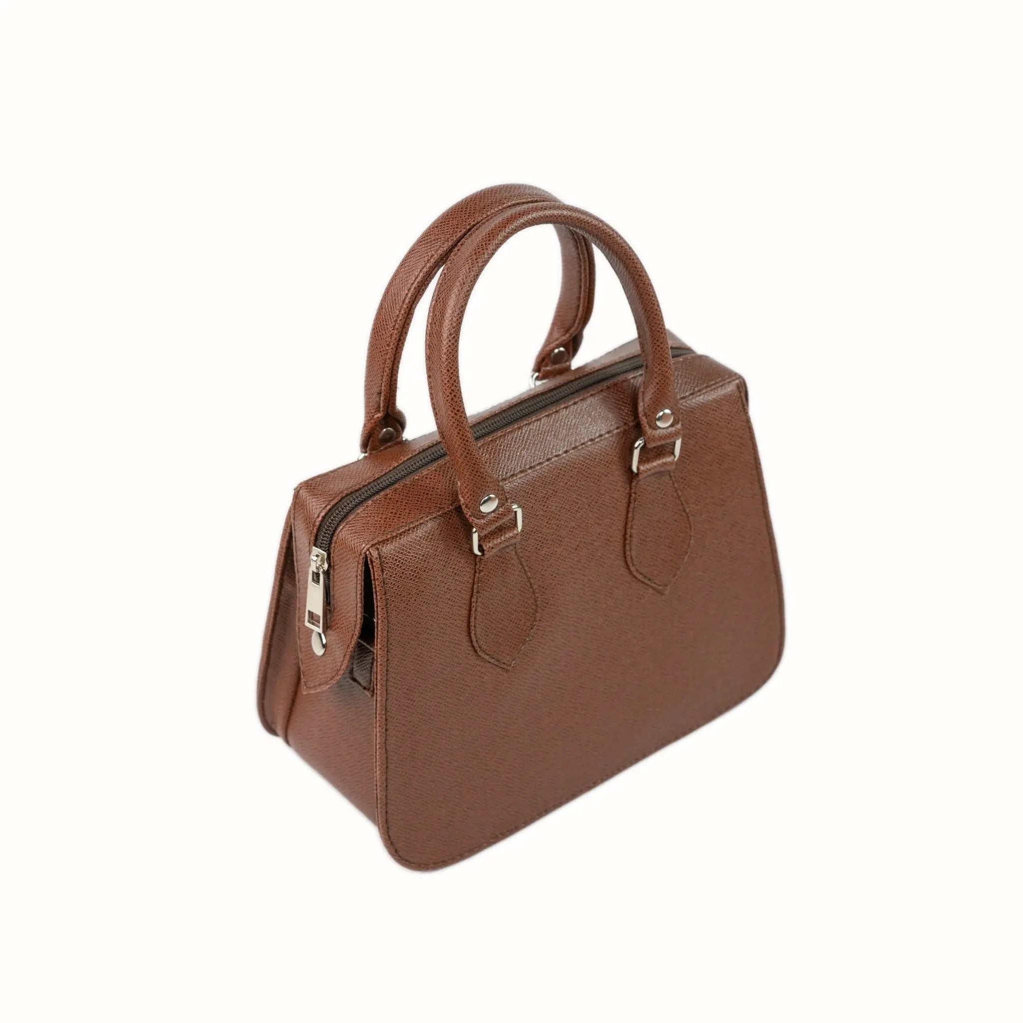 MARGAUX Top Handle Sling Bag in Choco Brown - Mariqueño