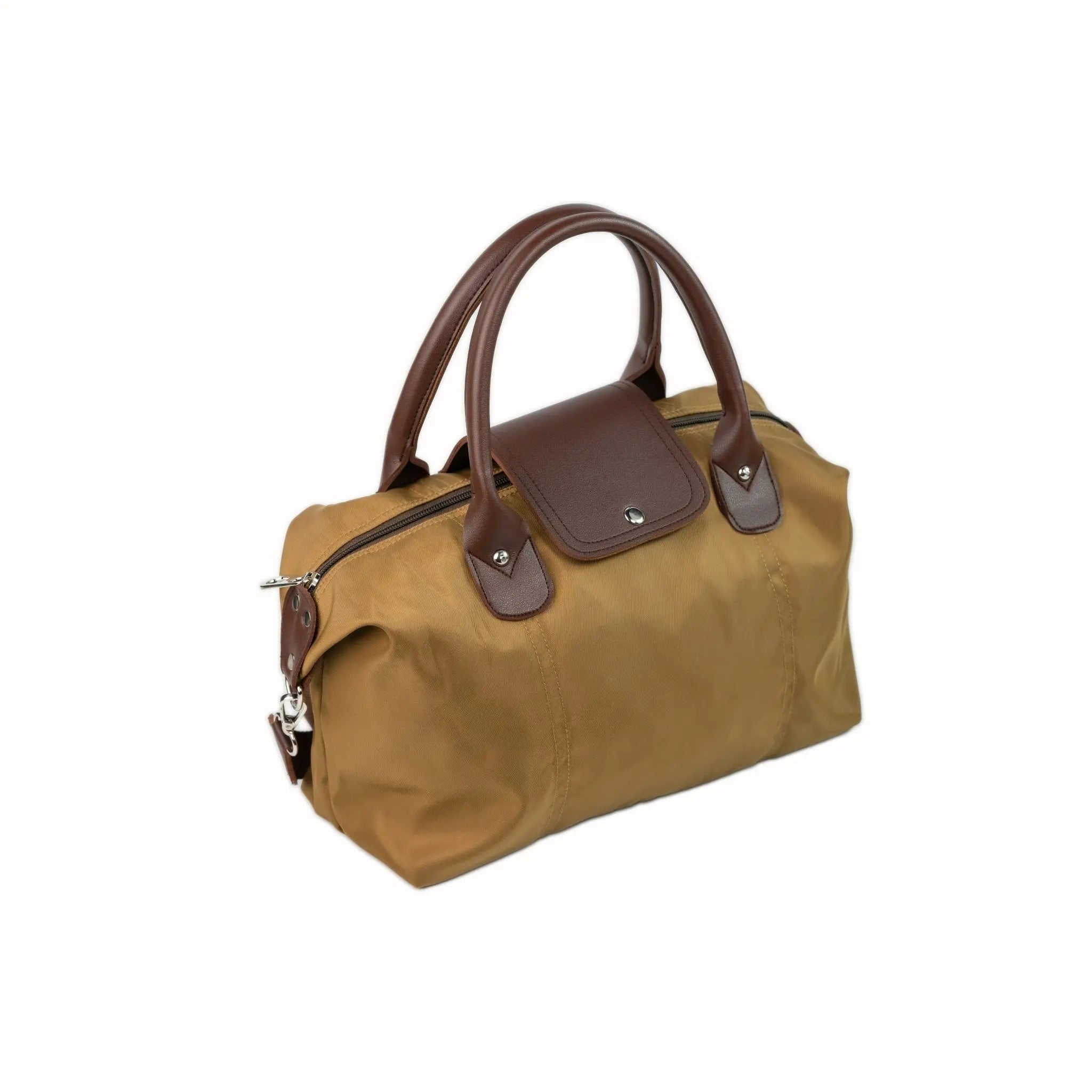 MARTHA Nylon Canvas Tote Bag in Coffee Brown - Mariqueño