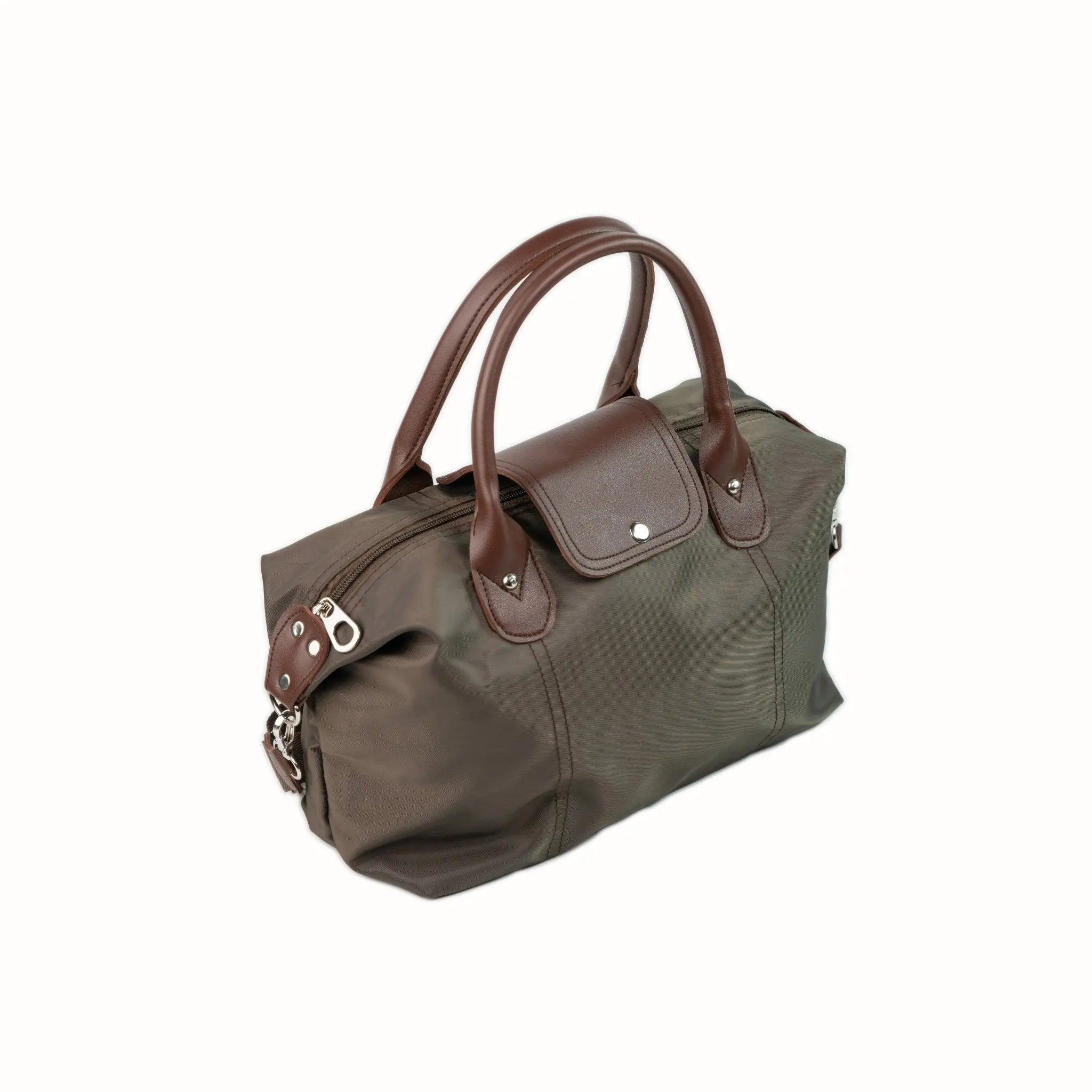 MARTHA Nylon Canvas Tote Bag in Choco Brown - Mariqueño