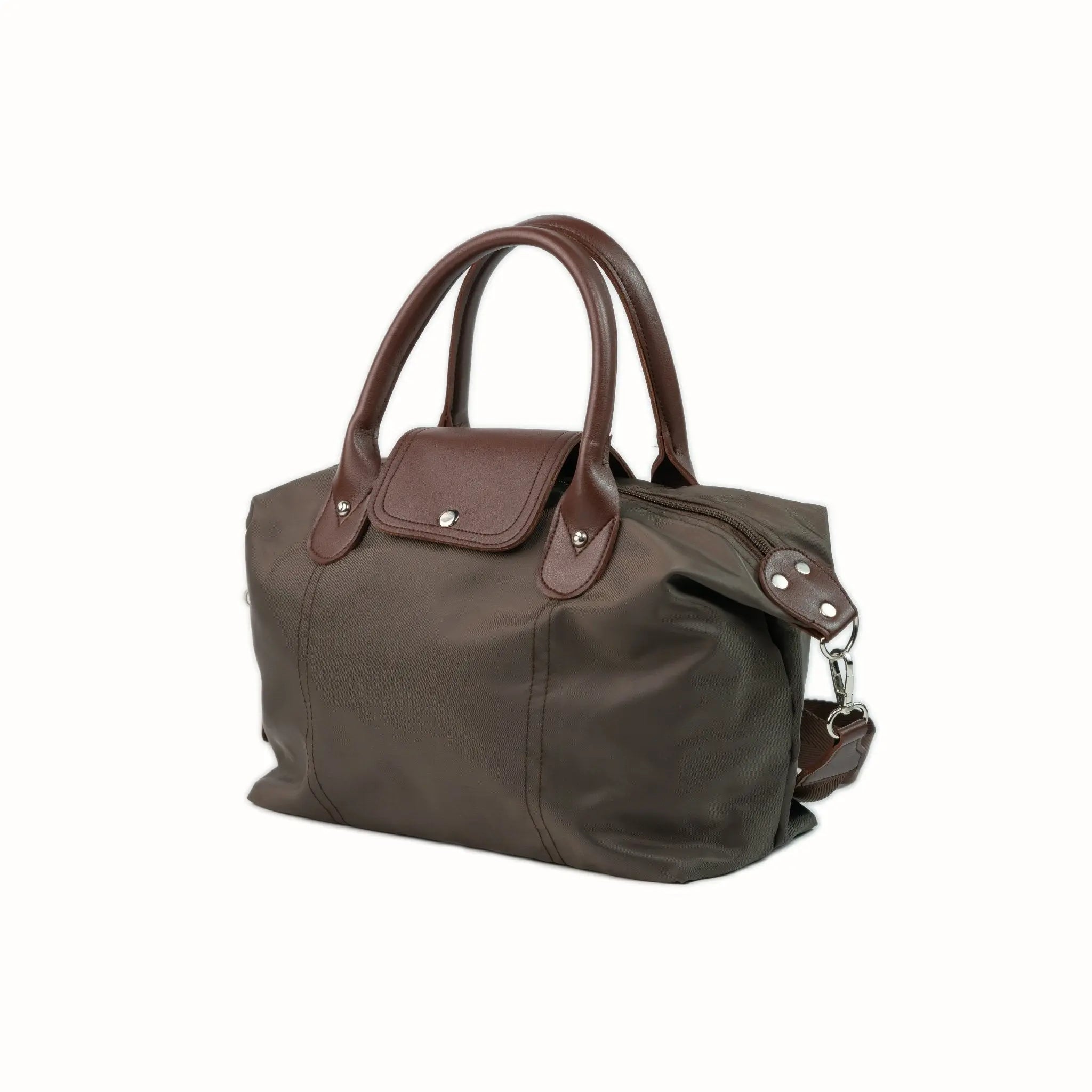 MARTHA Nylon Canvas Tote Bag in Choco Brown - Mariqueño