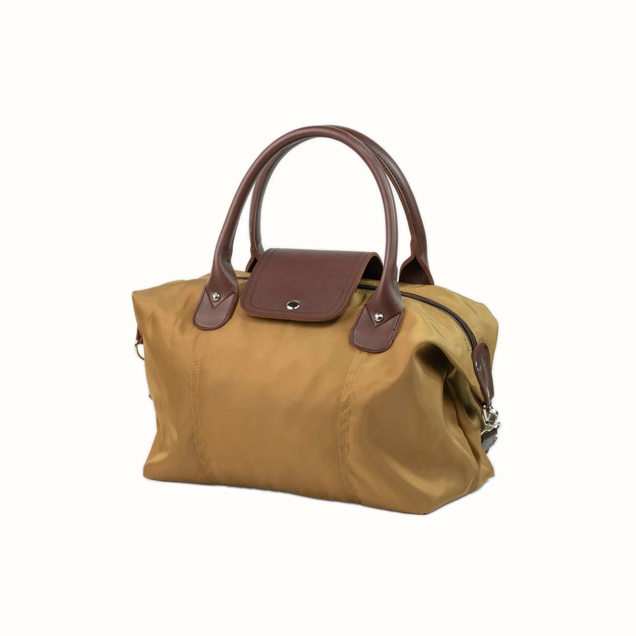 MARTHA Nylon Canvas Tote Bag in Coffee Brown - Mariqueño