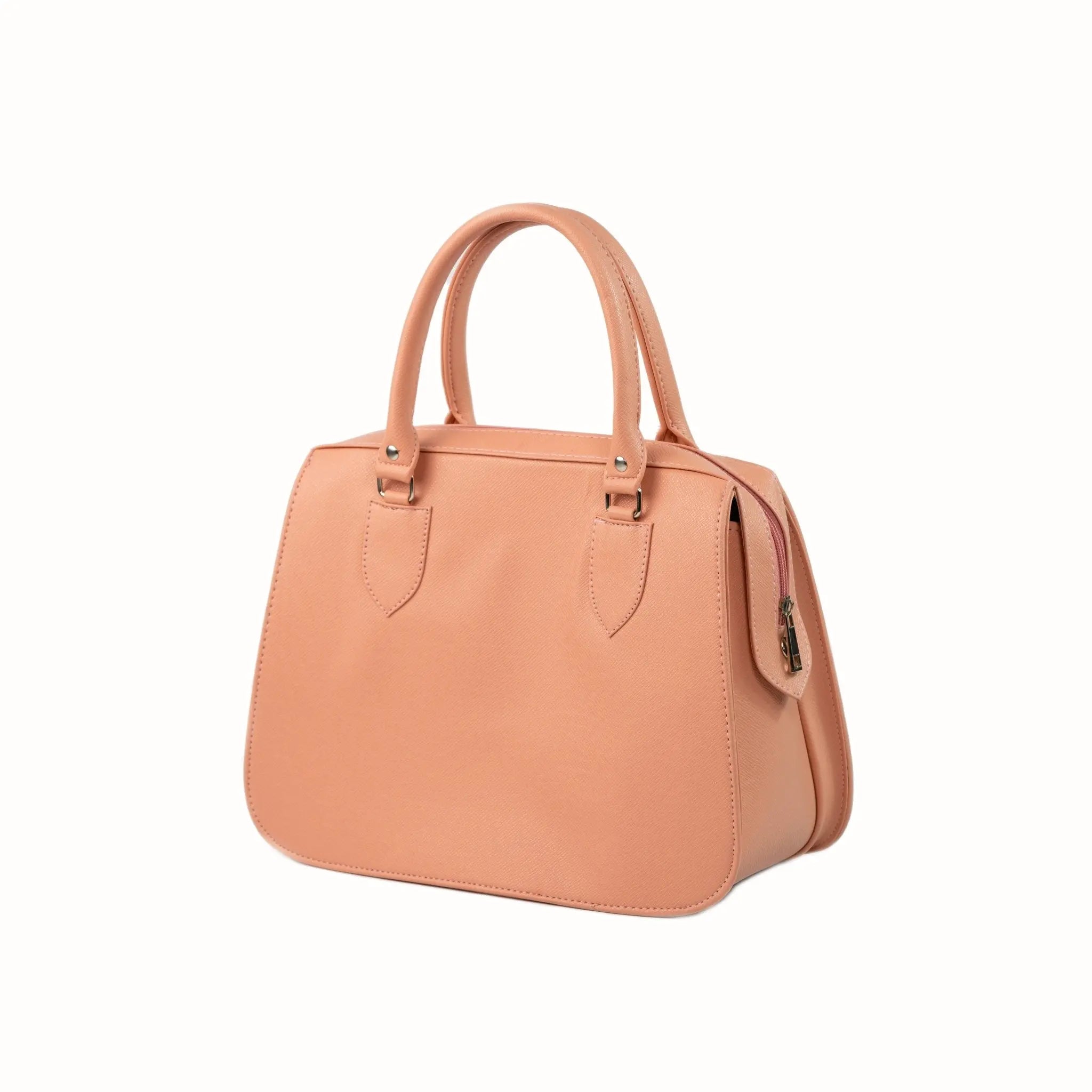 MARGAUX Classic Handbag with Sling in Salmon Pink - Mariqueño