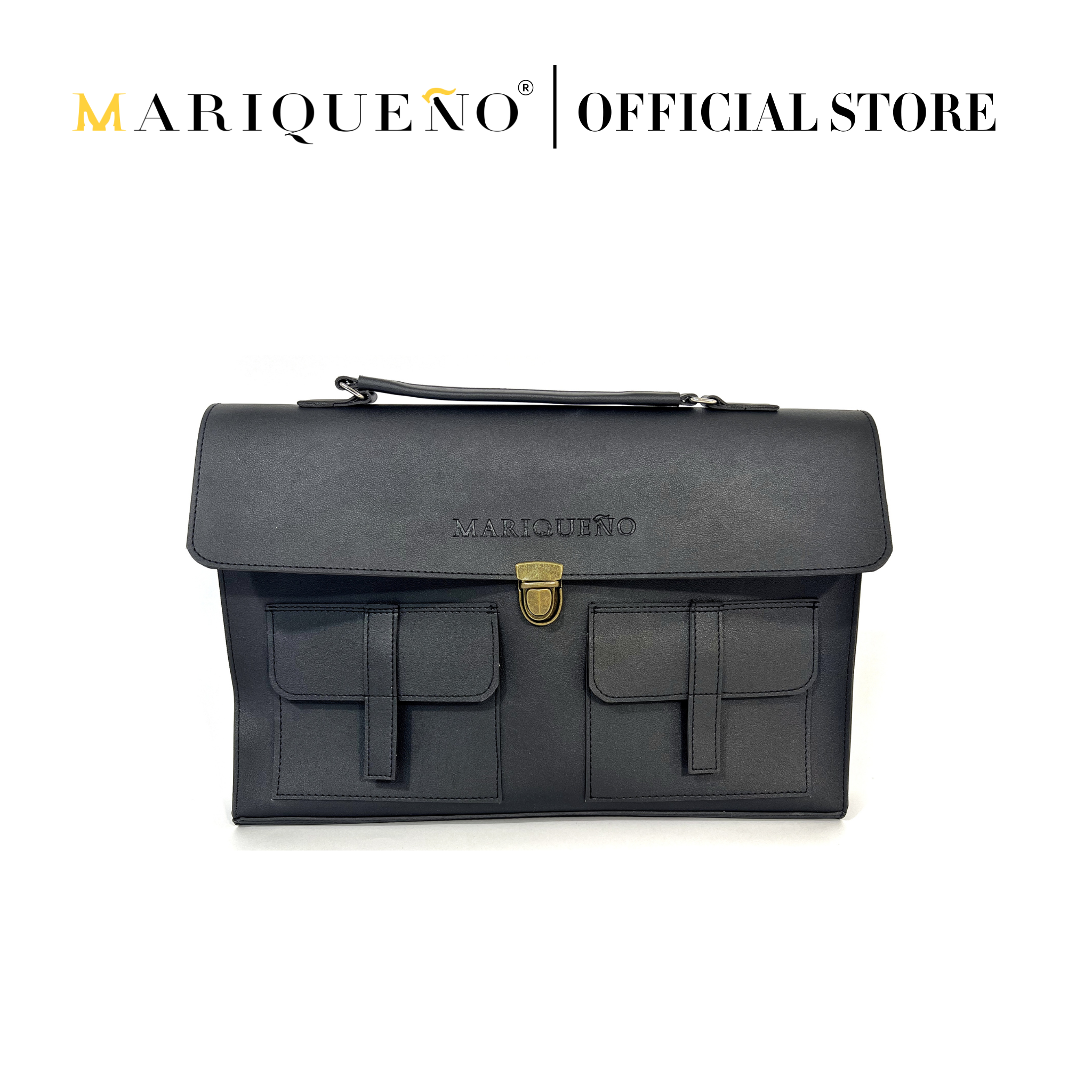 LORENZO Laptop Bag - Black