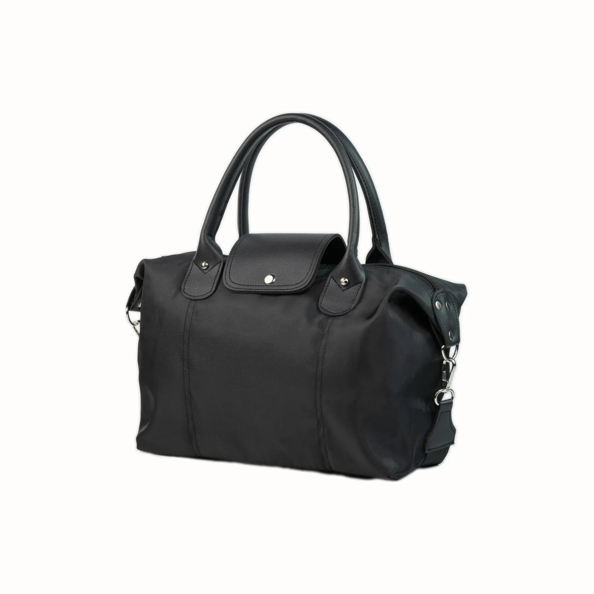 MARTHA Nylon Canvas Tote Bag in Black - Mariqueño