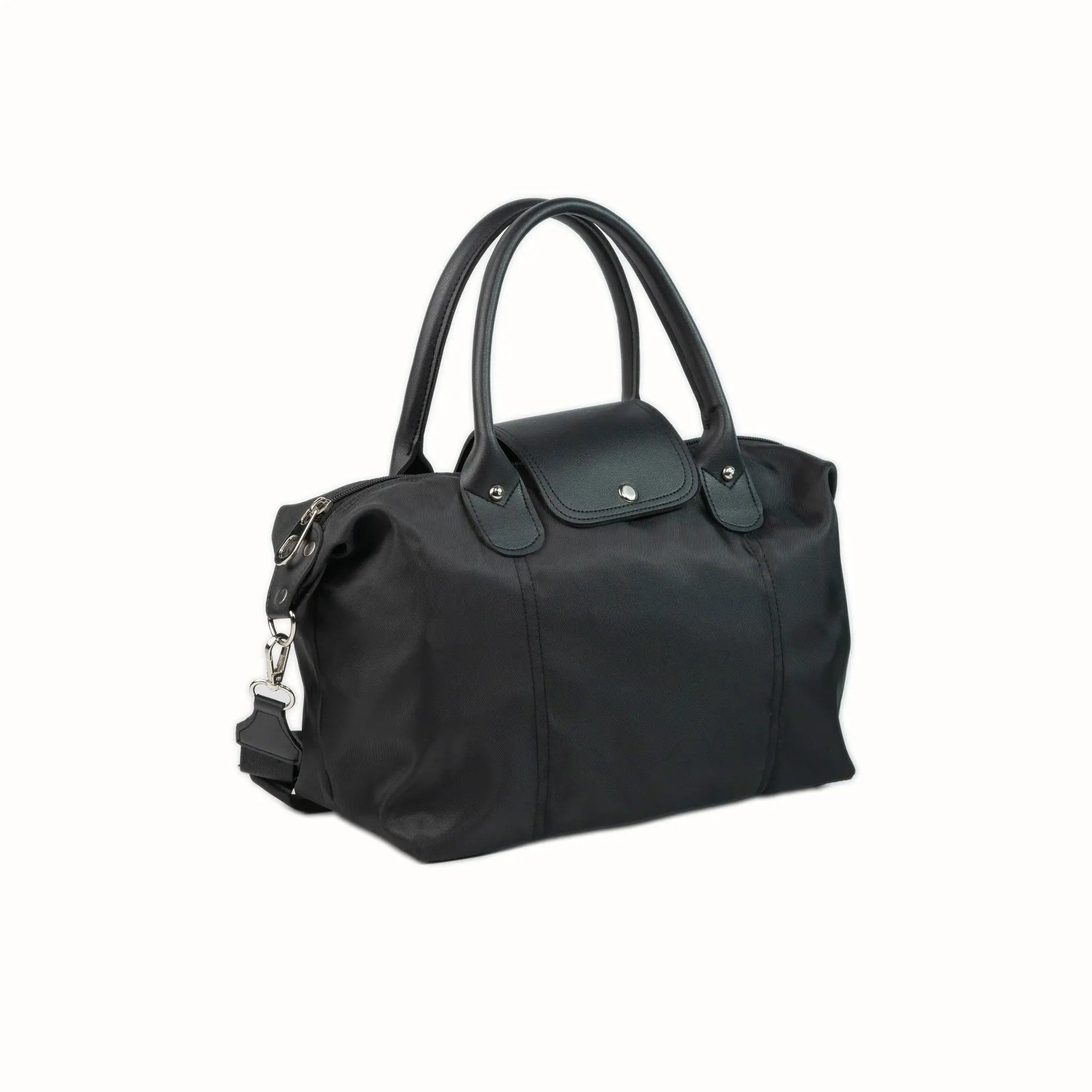 MARTHA Nylon Canvas Tote Bag in Black - Mariqueño