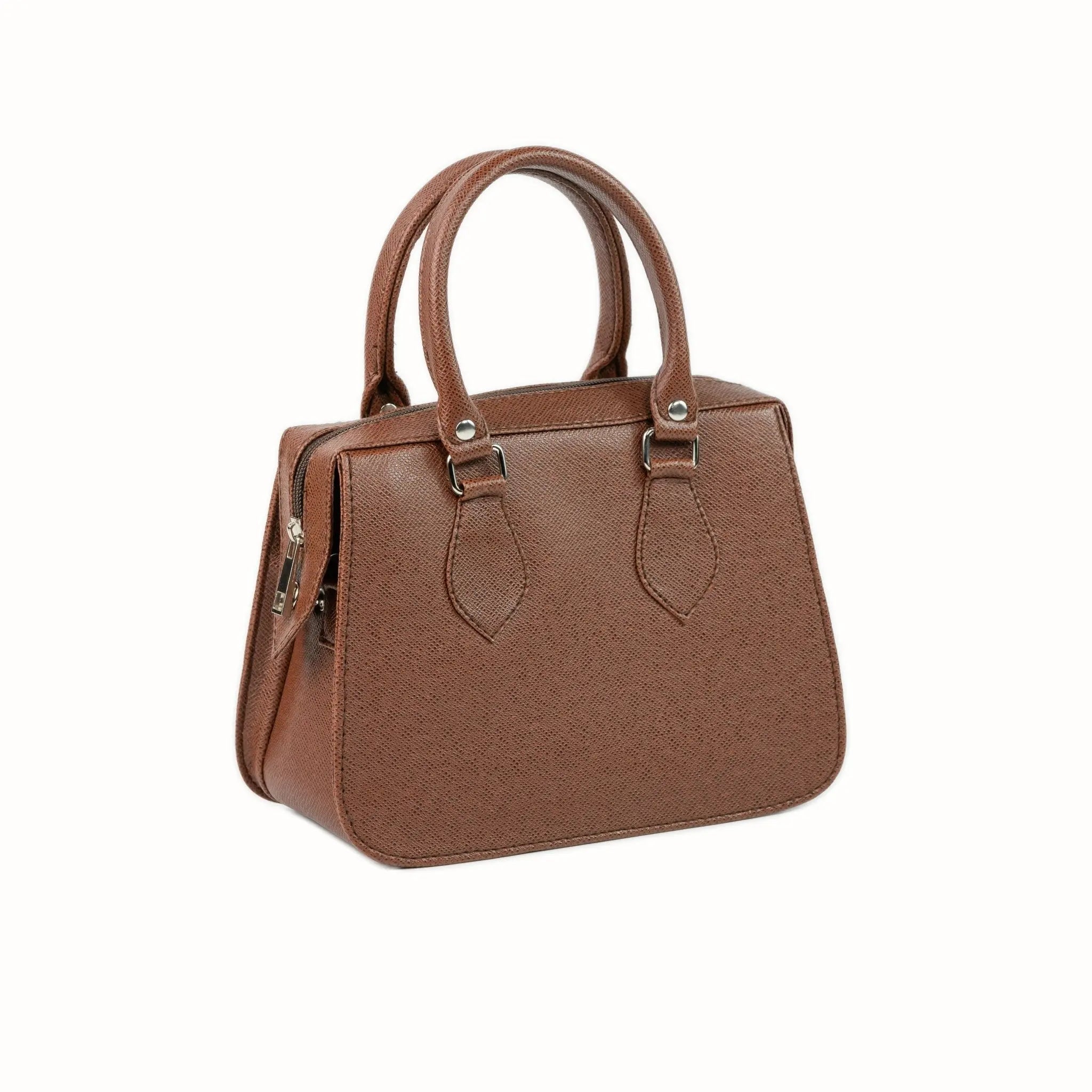 MARGAUX Top Handle Sling Bag in Choco Brown - Mariqueño