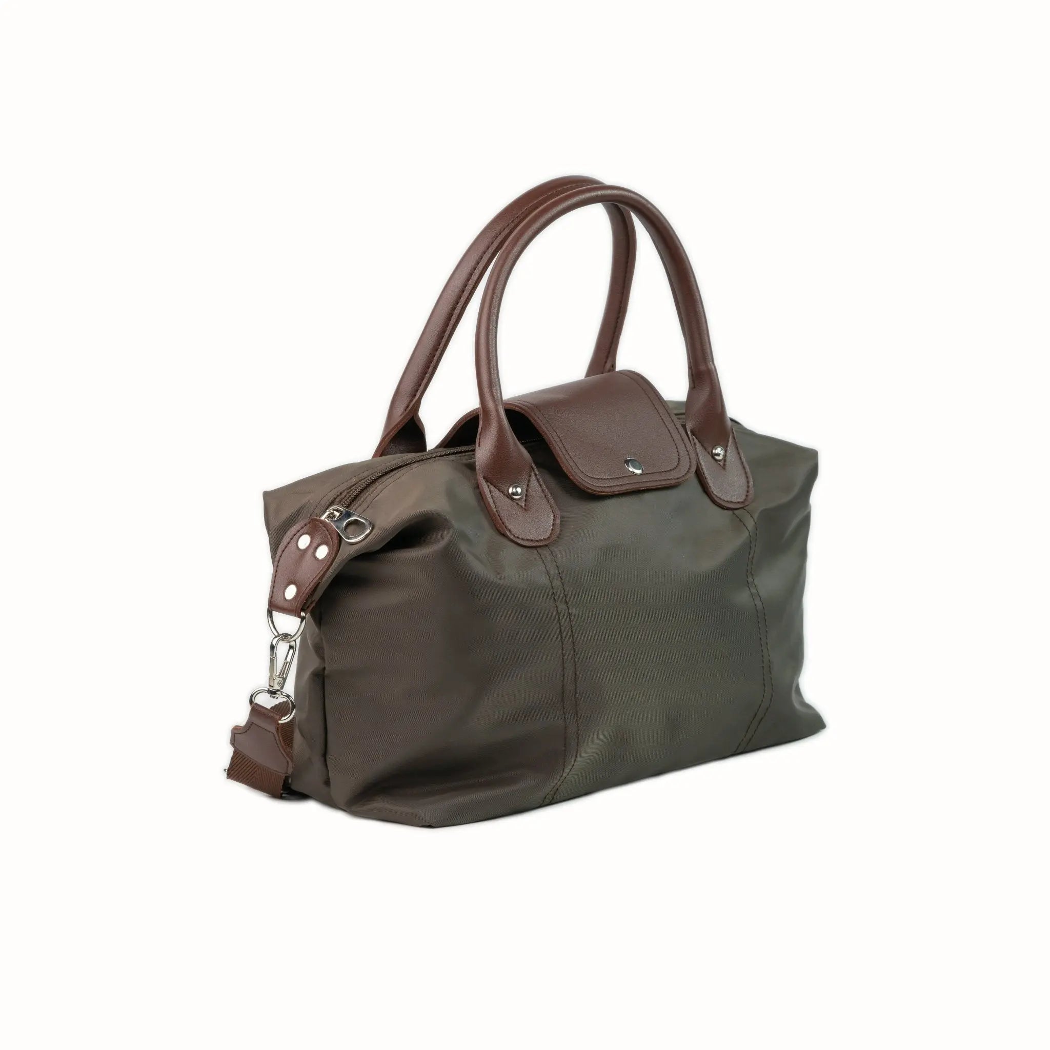 MARTHA Nylon Canvas Tote Bag in Choco Brown - Mariqueño