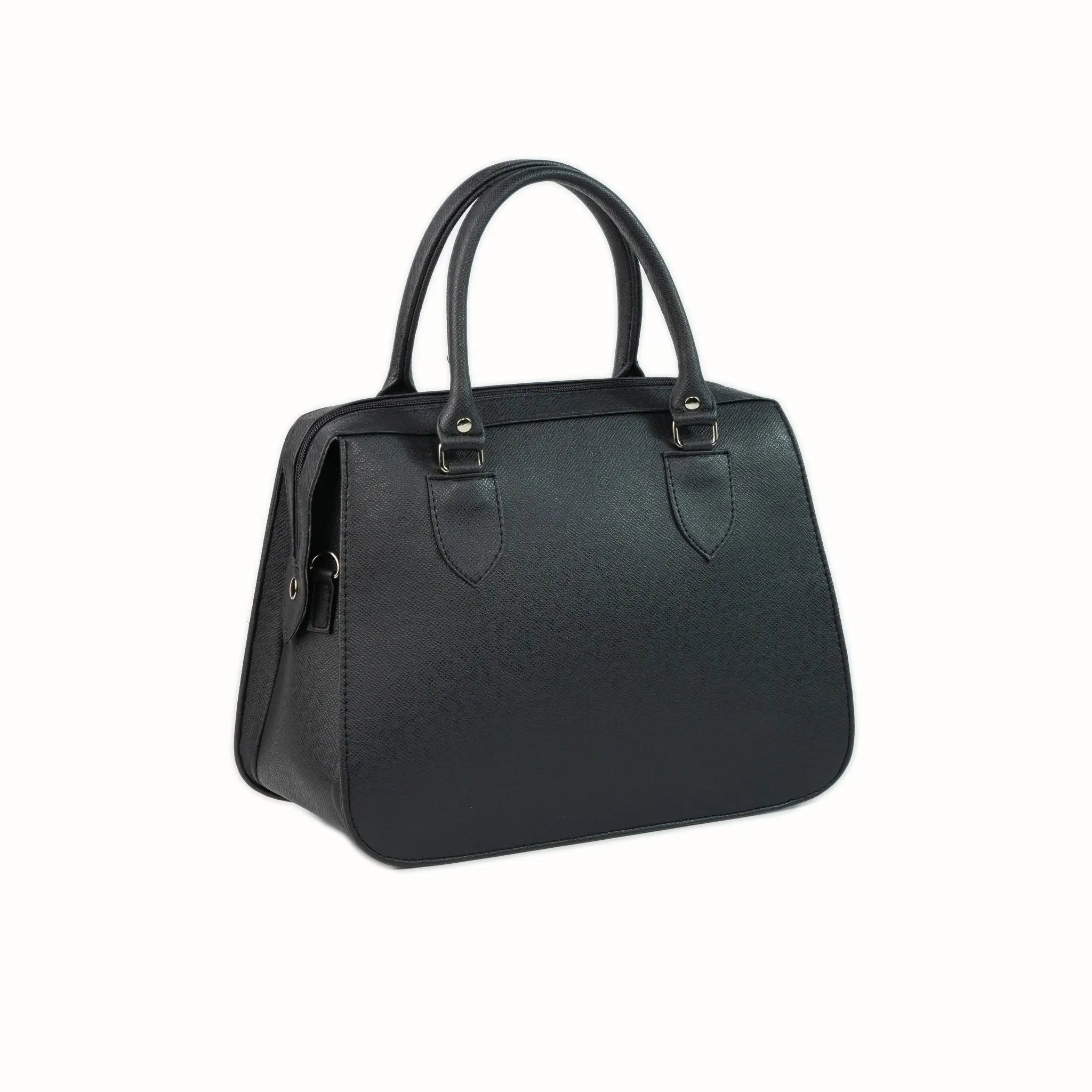 MARGAUX Classic Handbag with Sling in Black - Mariqueño