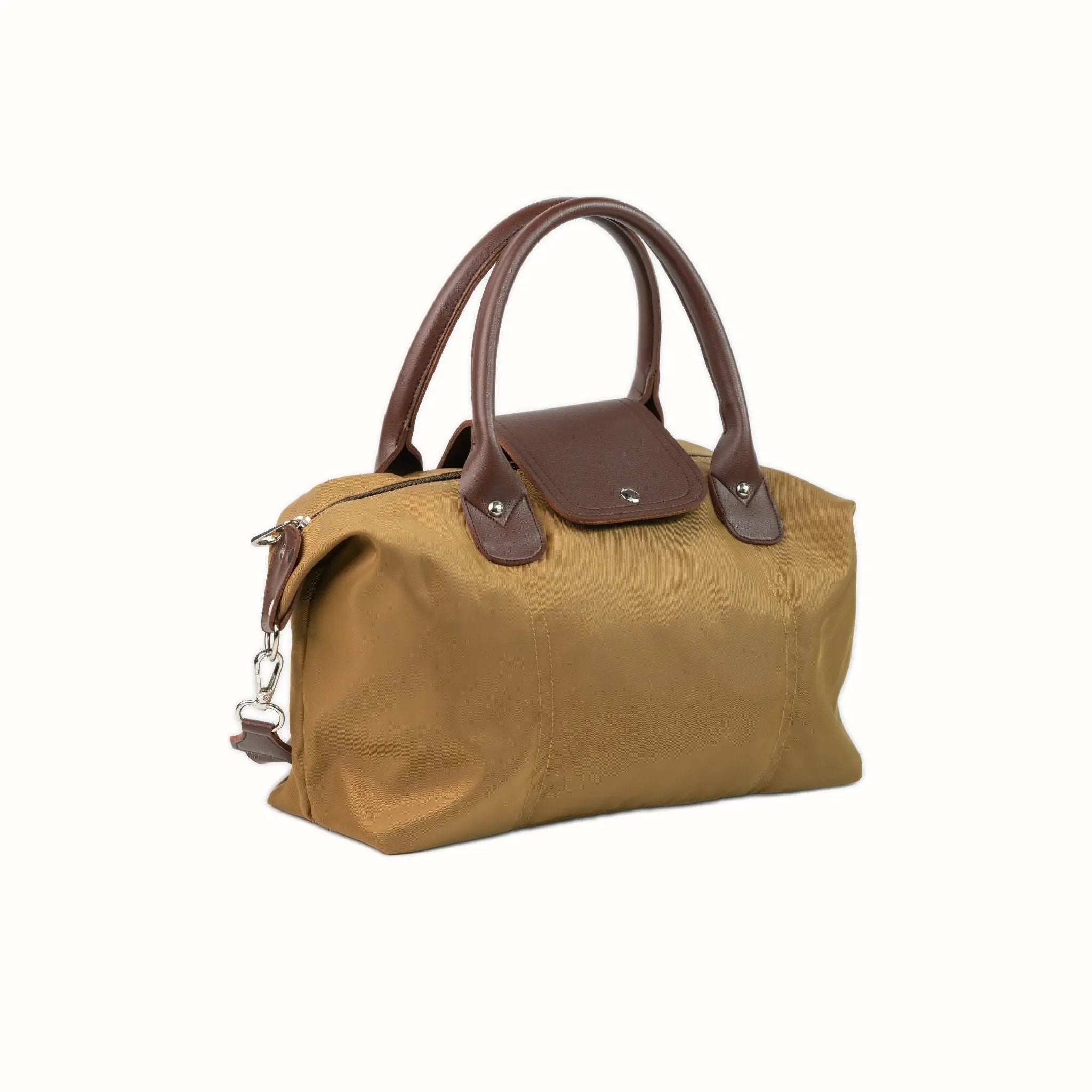 MARTHA Nylon Canvas Tote Bag in Coffee Brown - Mariqueño