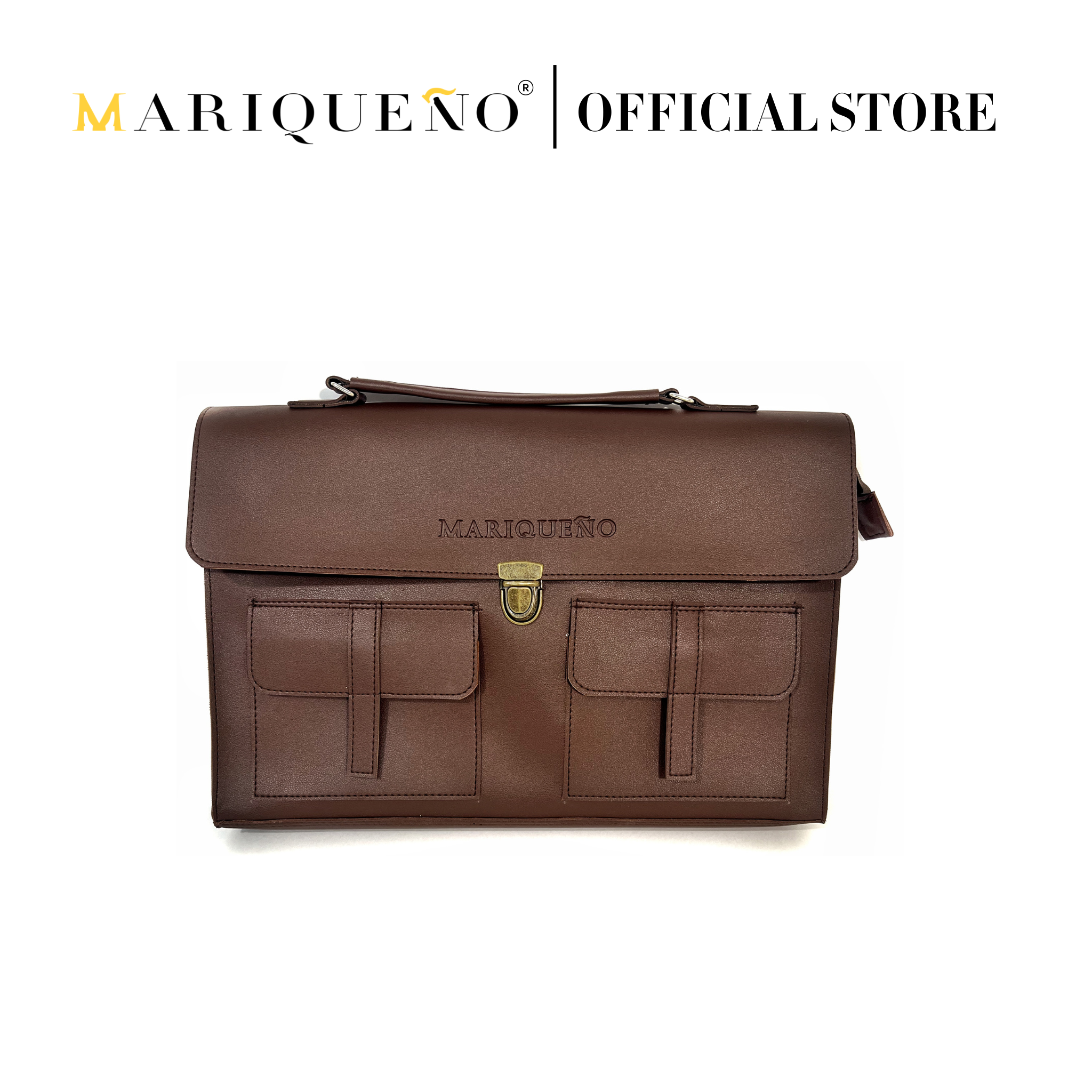 LORENZO Laptop Bag - Walnut