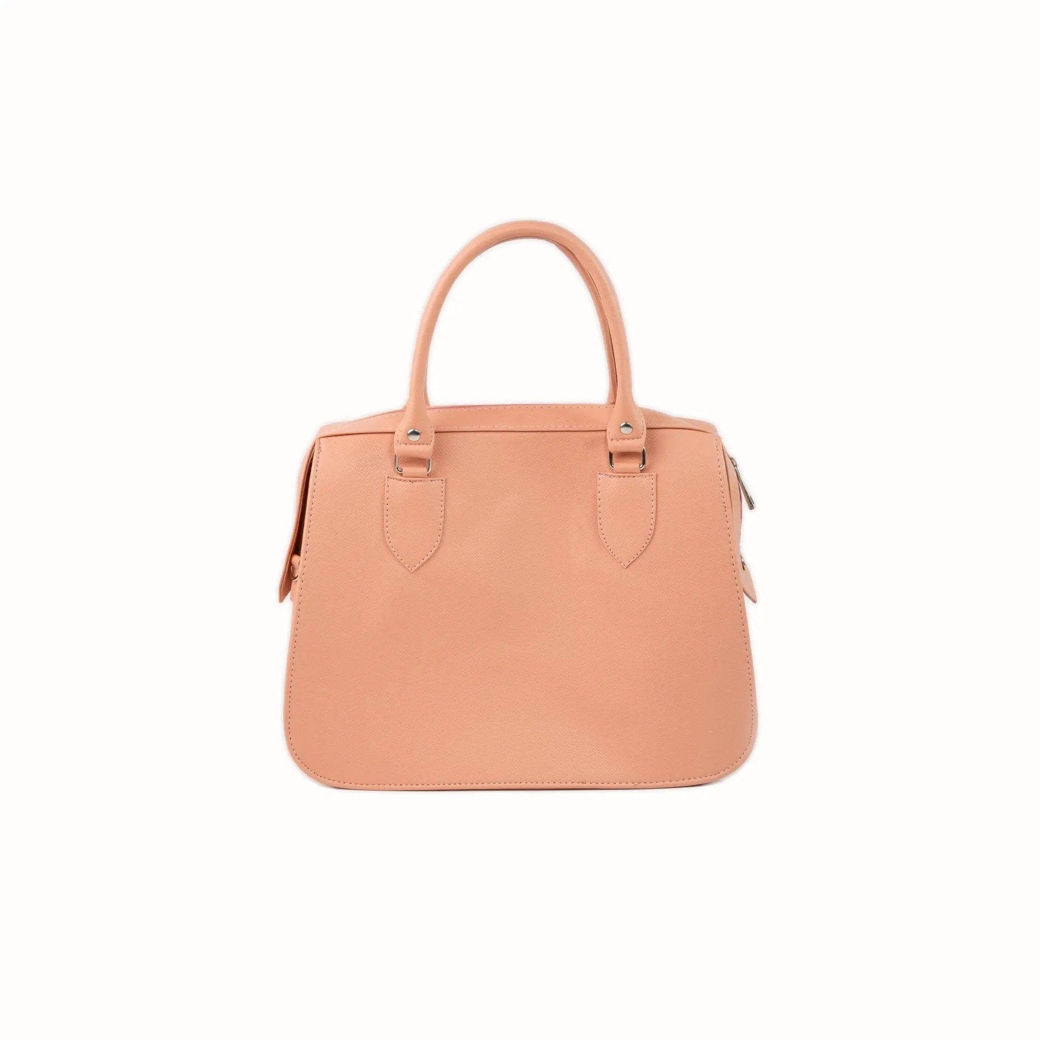 MARGAUX Classic Handbag with Sling in Salmon Pink - Mariqueño