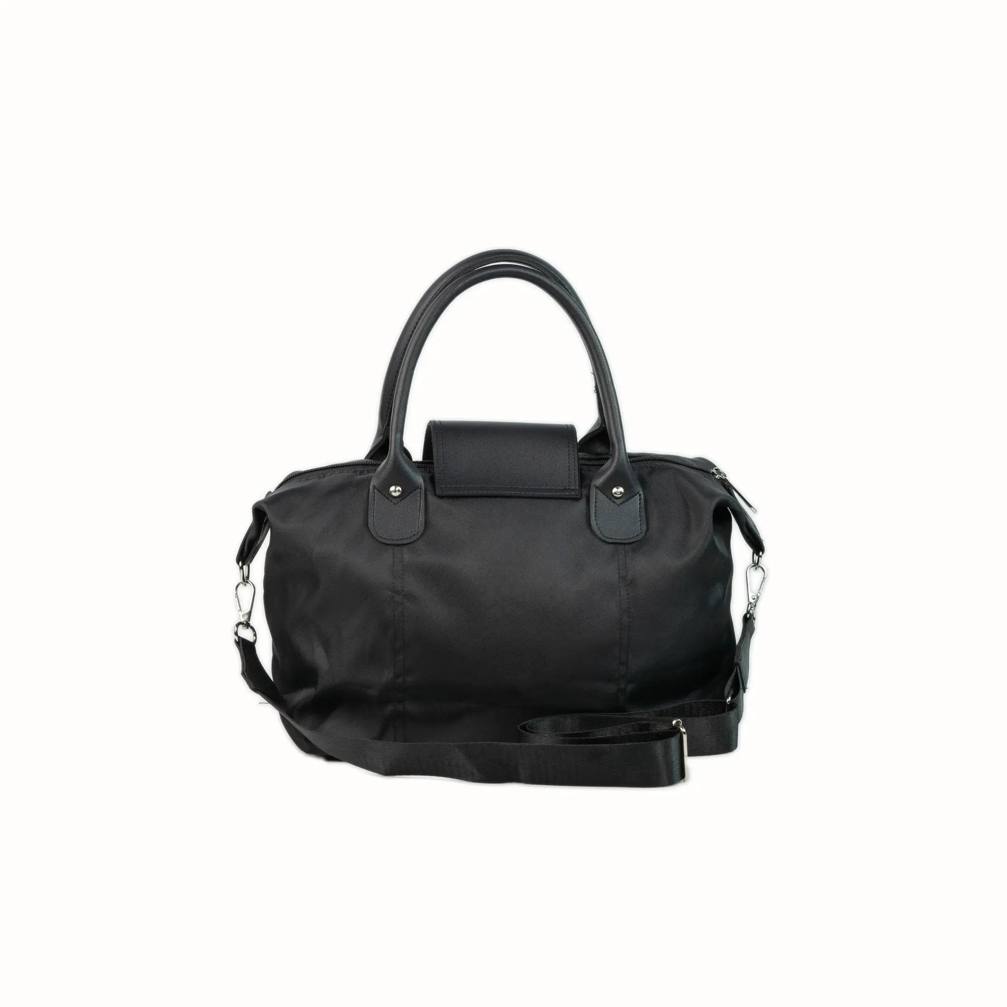 MARTHA Nylon Canvas Tote Bag in Black - Mariqueño