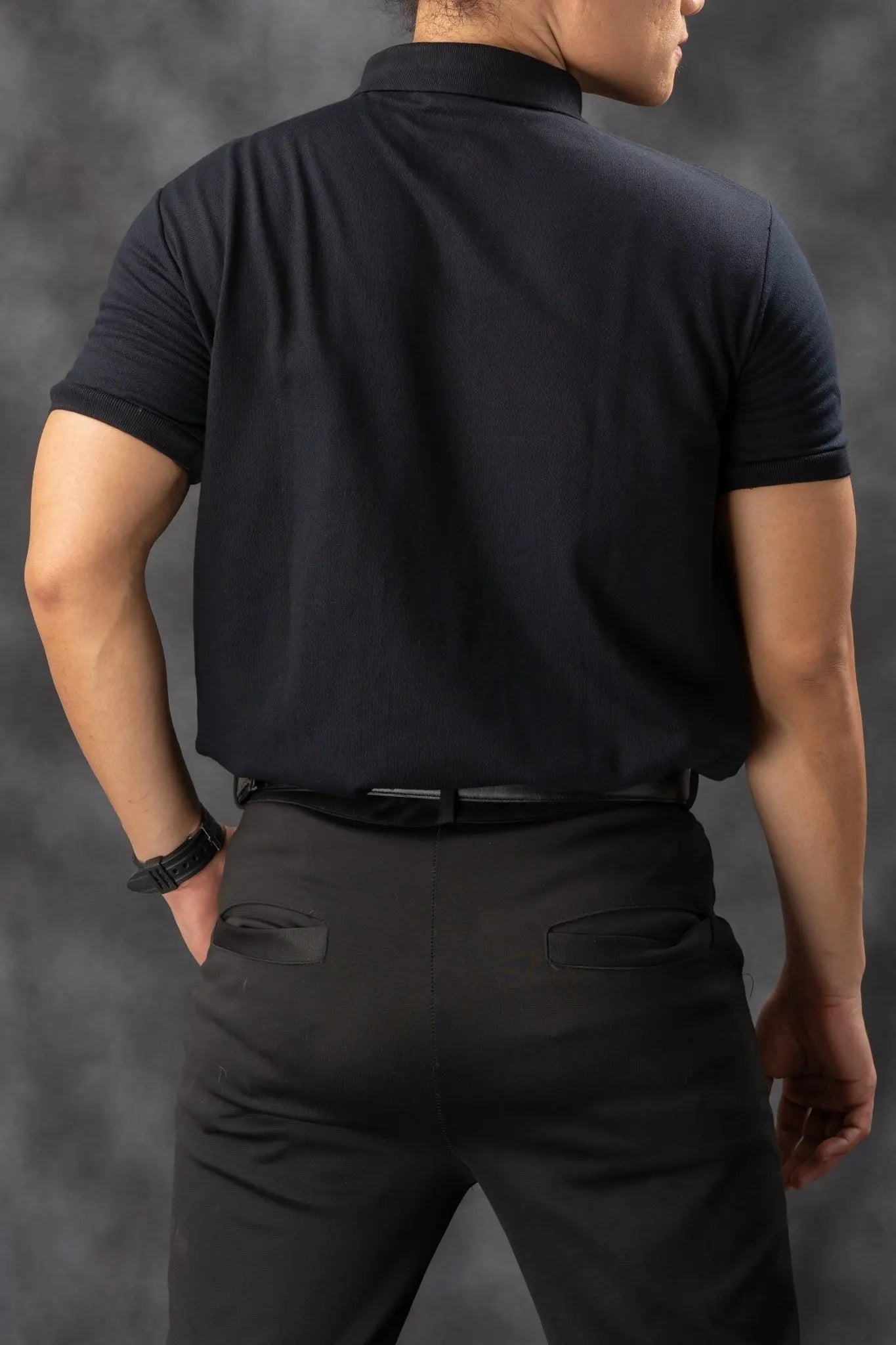 FLEXFIT Series Men's Polo - Black - Mariqueño