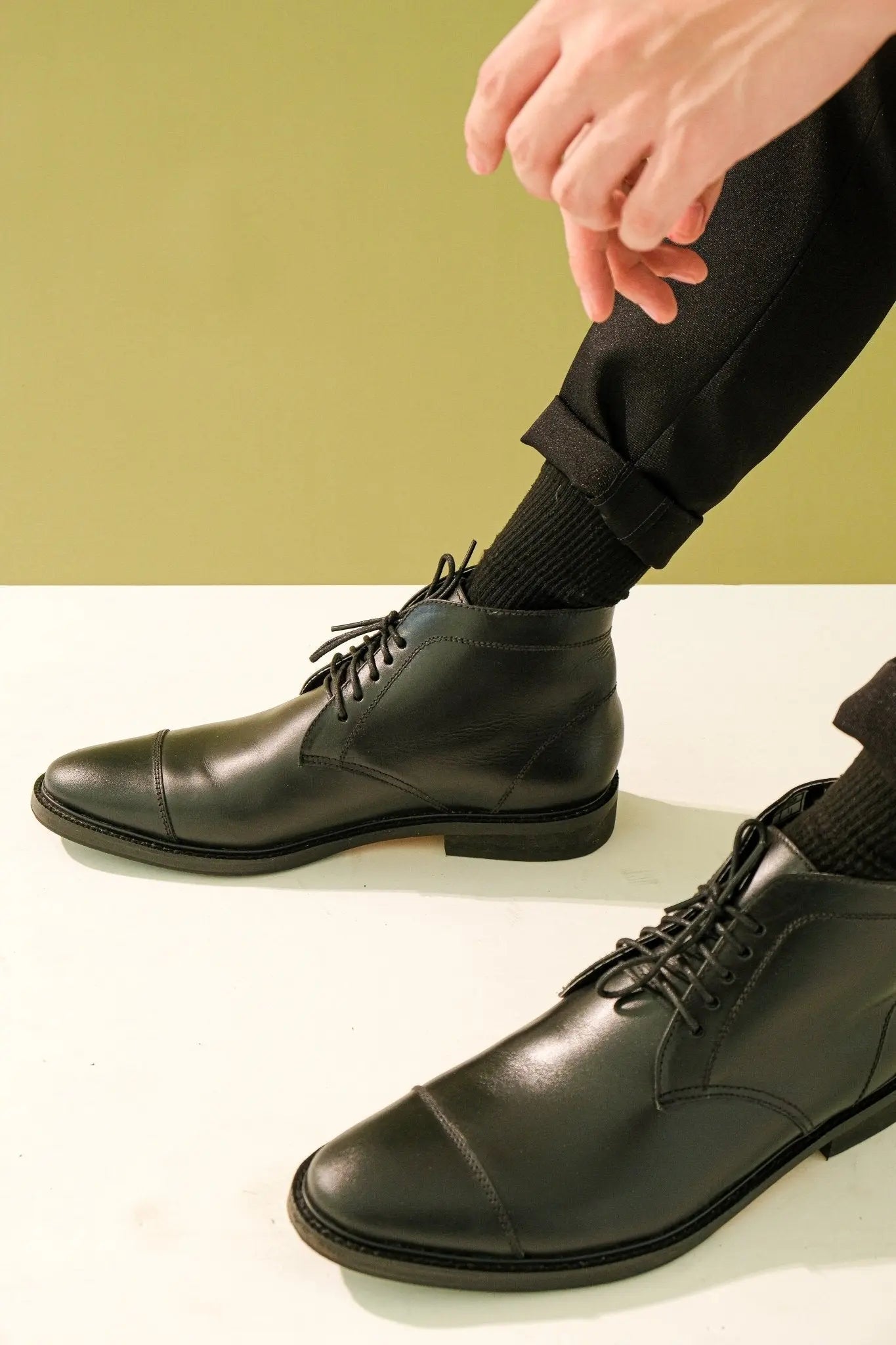 Chukka boots black leather online