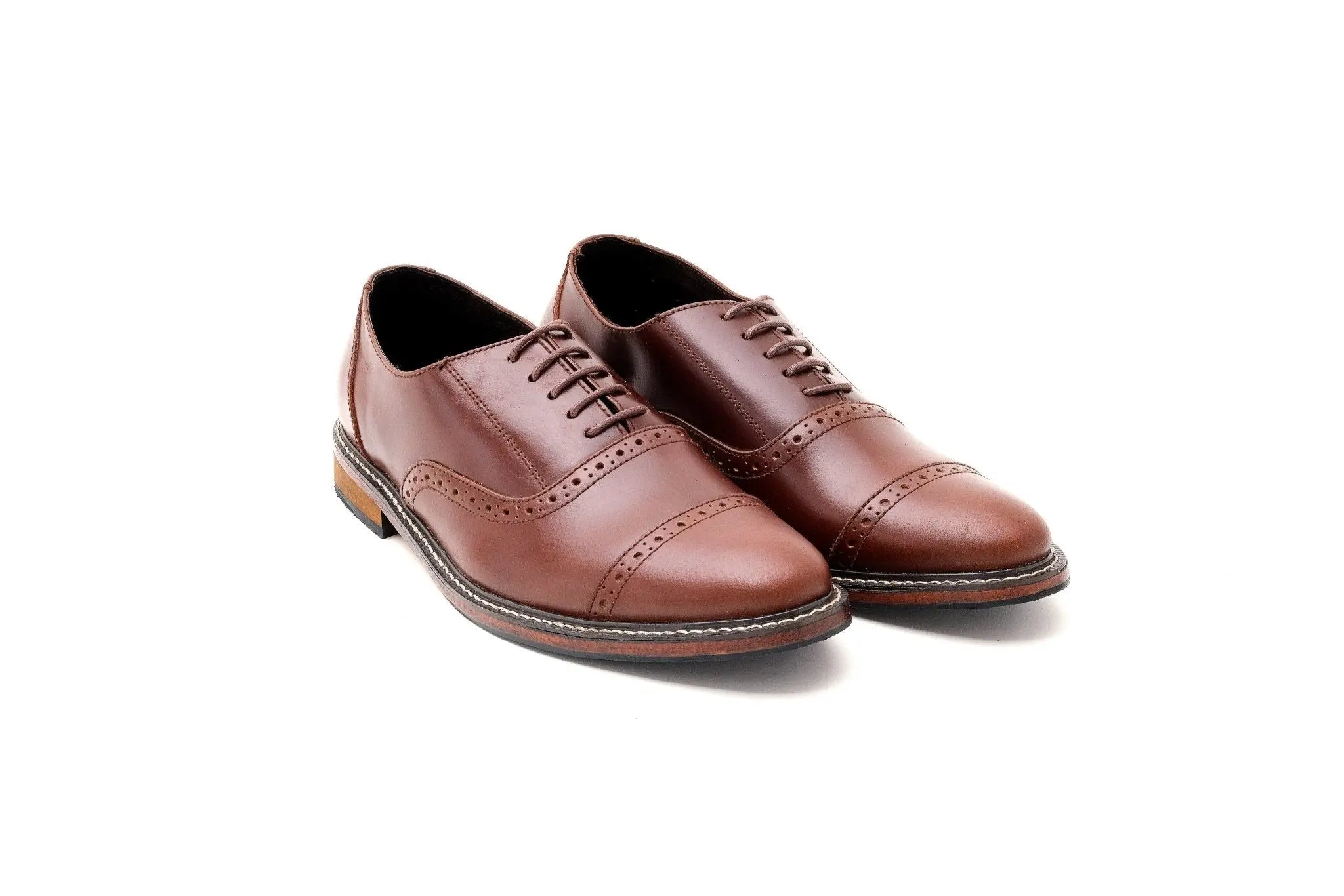 FELIX Cap Toe Holes Oxford - Walnut - Mariqueño