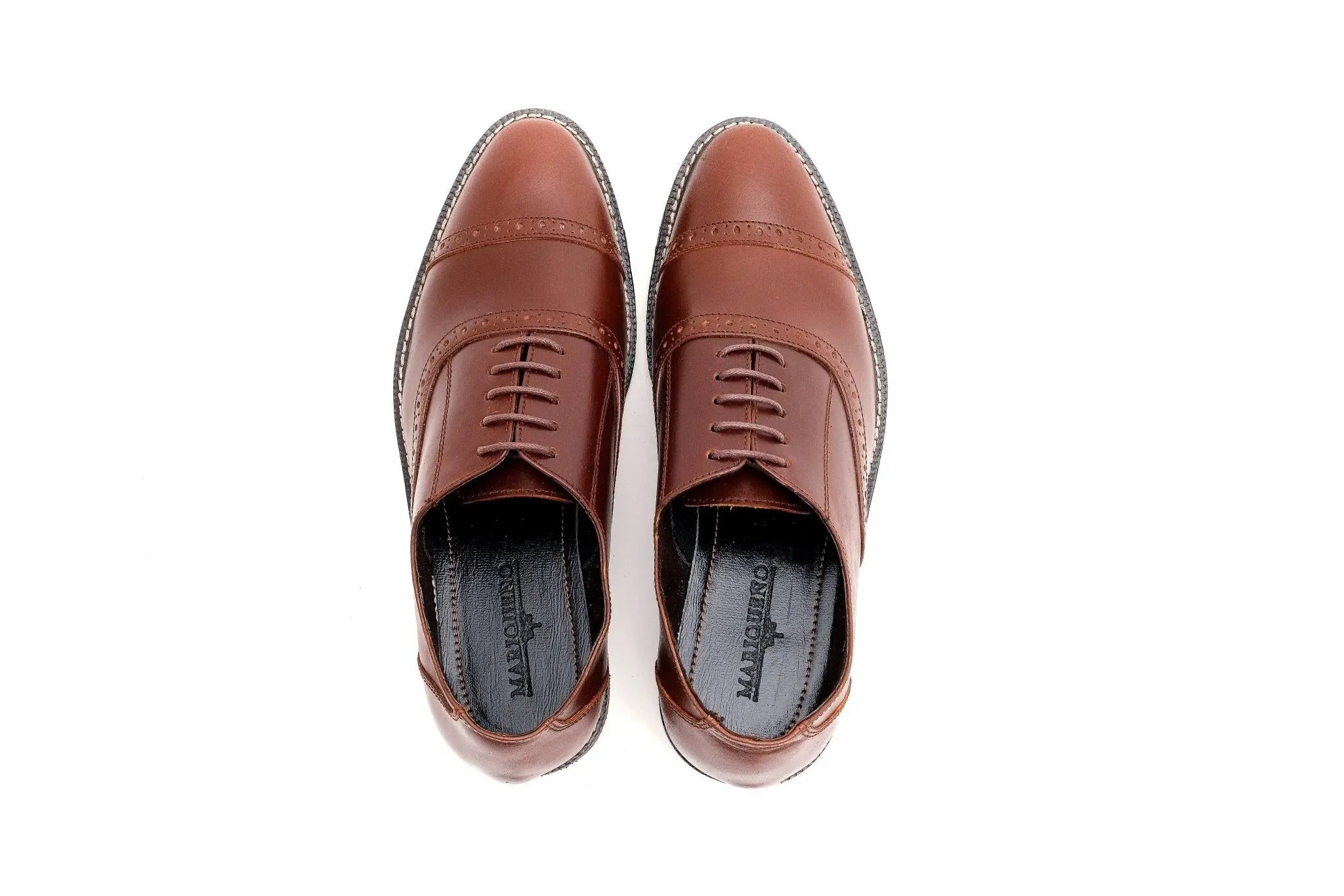 FELIX Cap Toe Holes Oxford - Walnut - Mariqueño