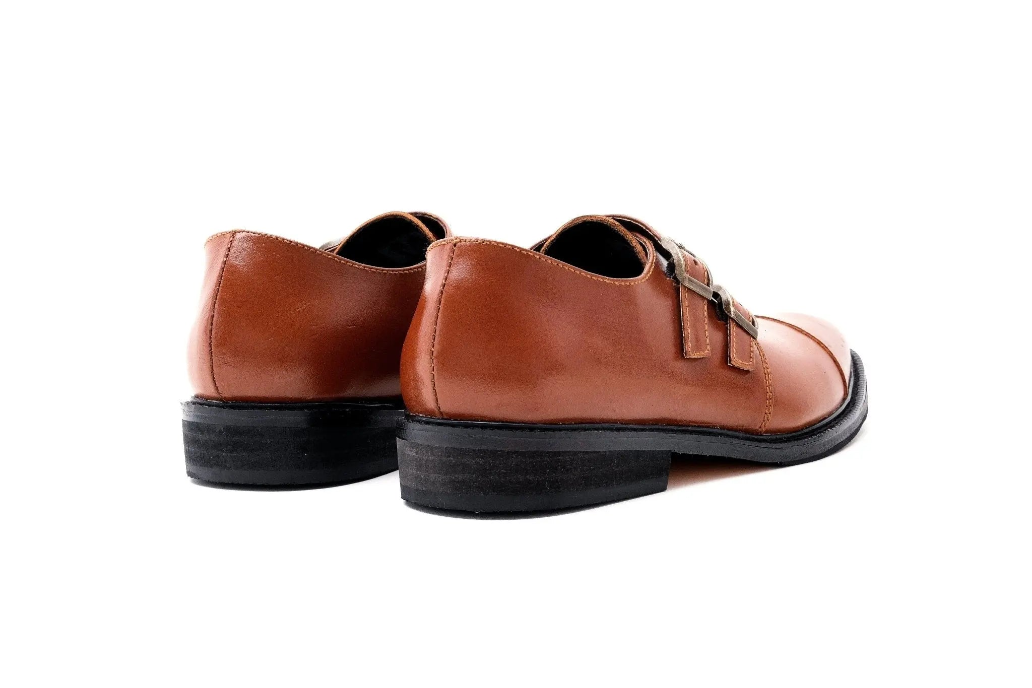 SANTIAGO Double Monkstrap Oxford - Tan - Mariqueño