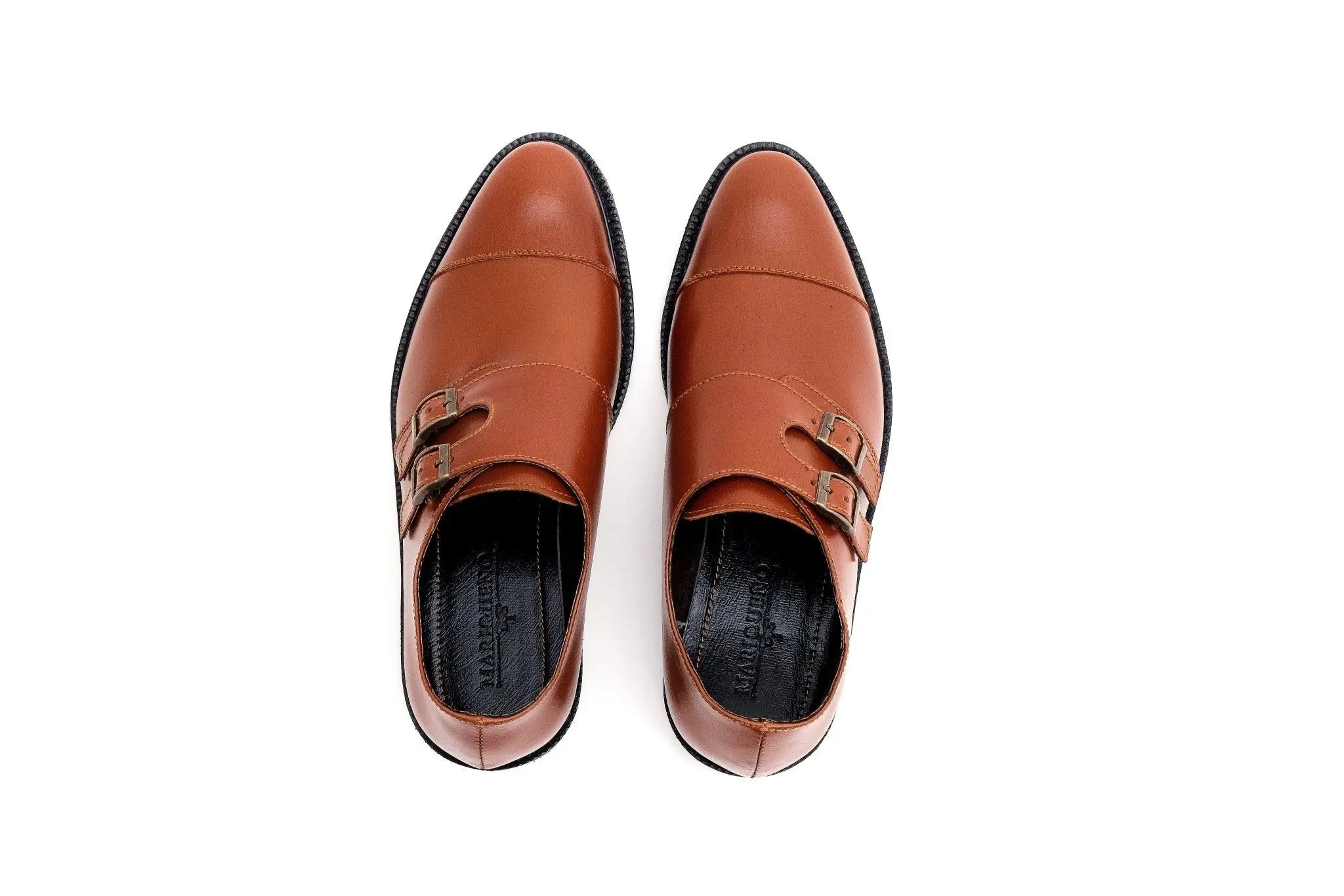 SANTIAGO Double Monkstrap Oxford - Tan - Mariqueño