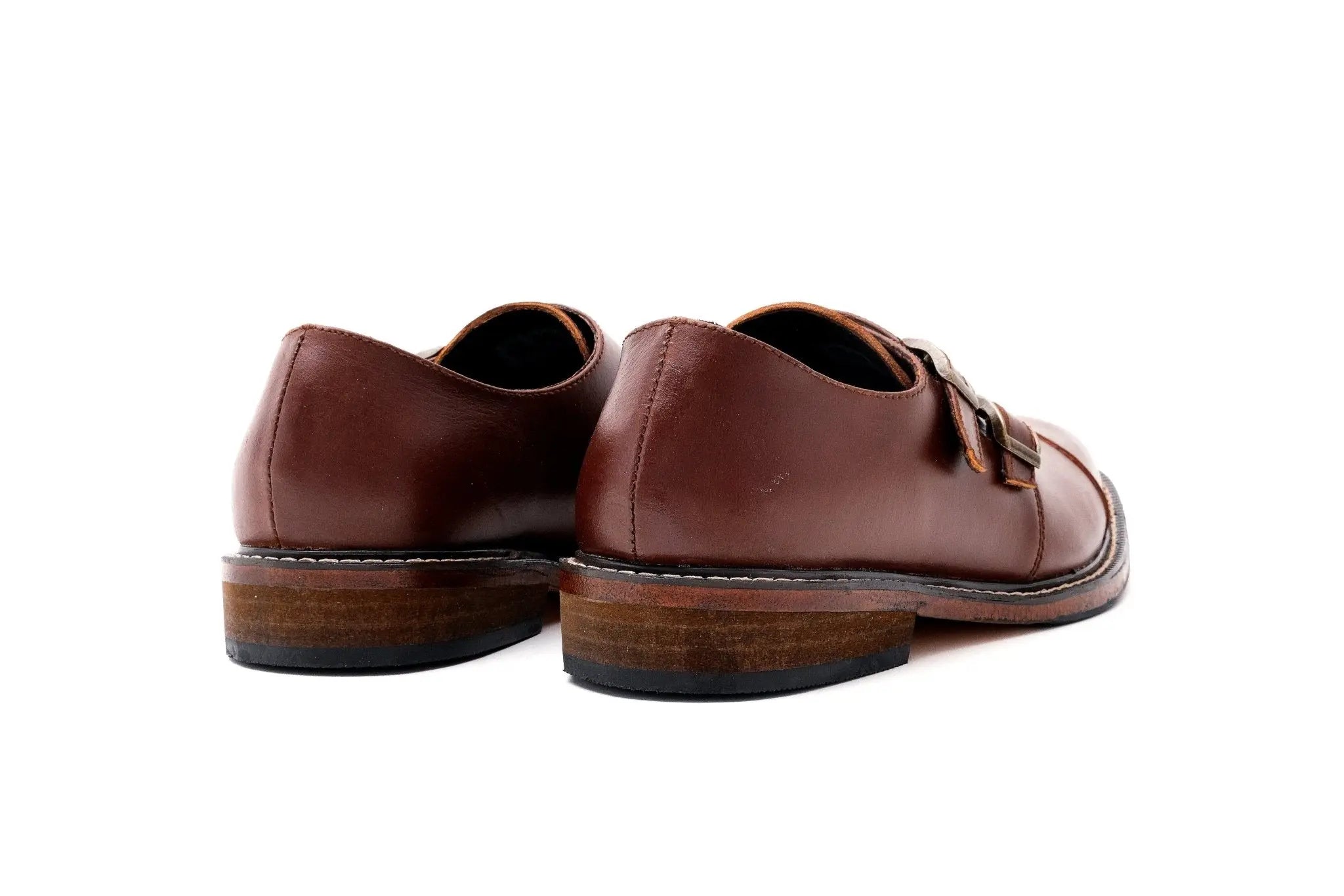 SANTIAGO Double Monkstrap Oxford - Walnut - Mariqueño