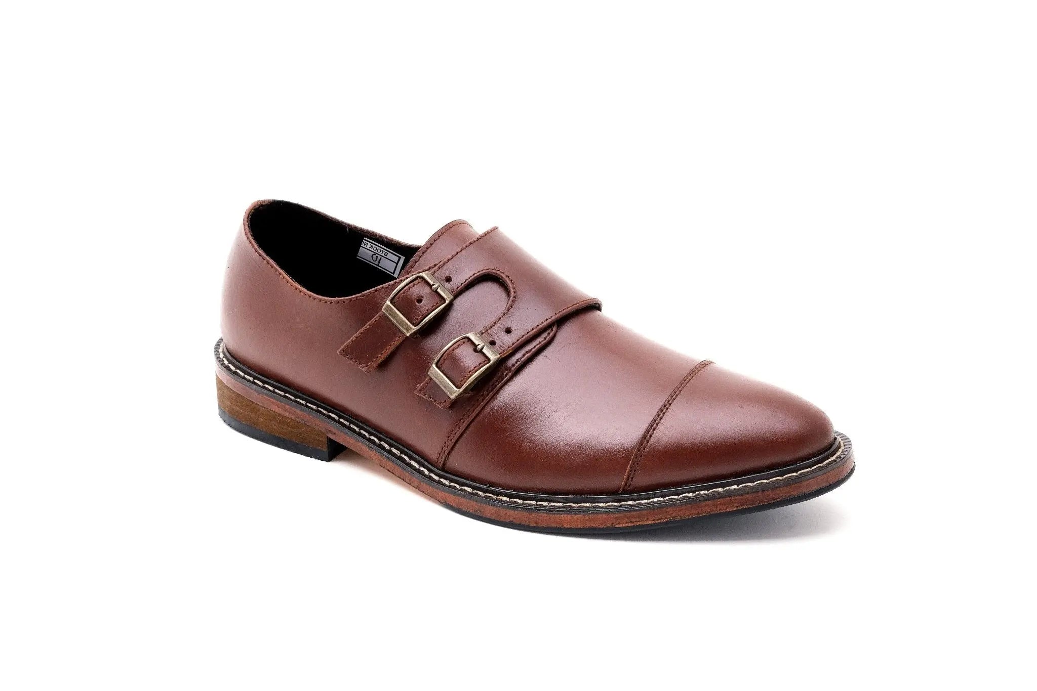 SANTIAGO Double Monkstrap Oxford - Walnut - Mariqueño