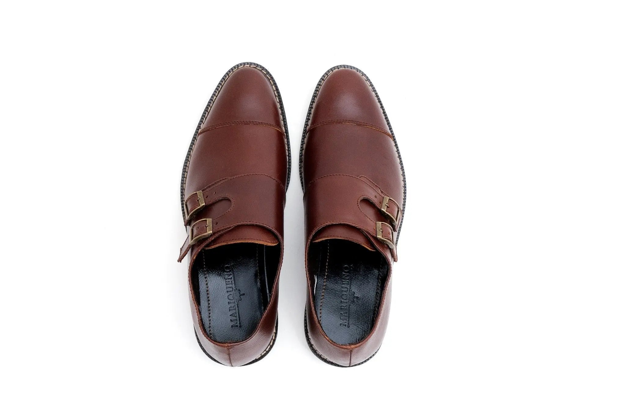 SANTIAGO Double Monkstrap Oxford - Walnut - Mariqueño