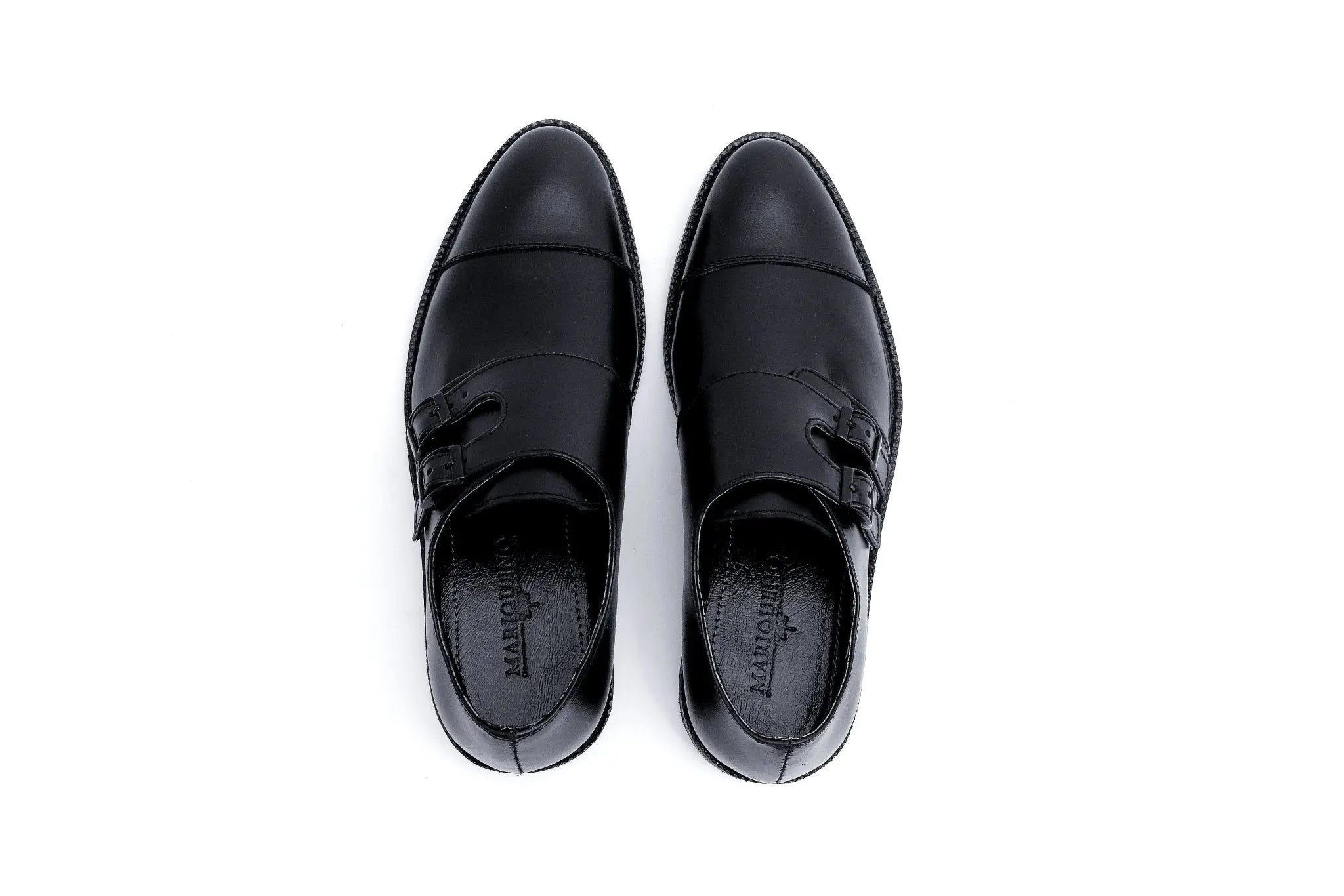 SANTIAGO Double Monkstrap Oxford - Black - Mariqueño